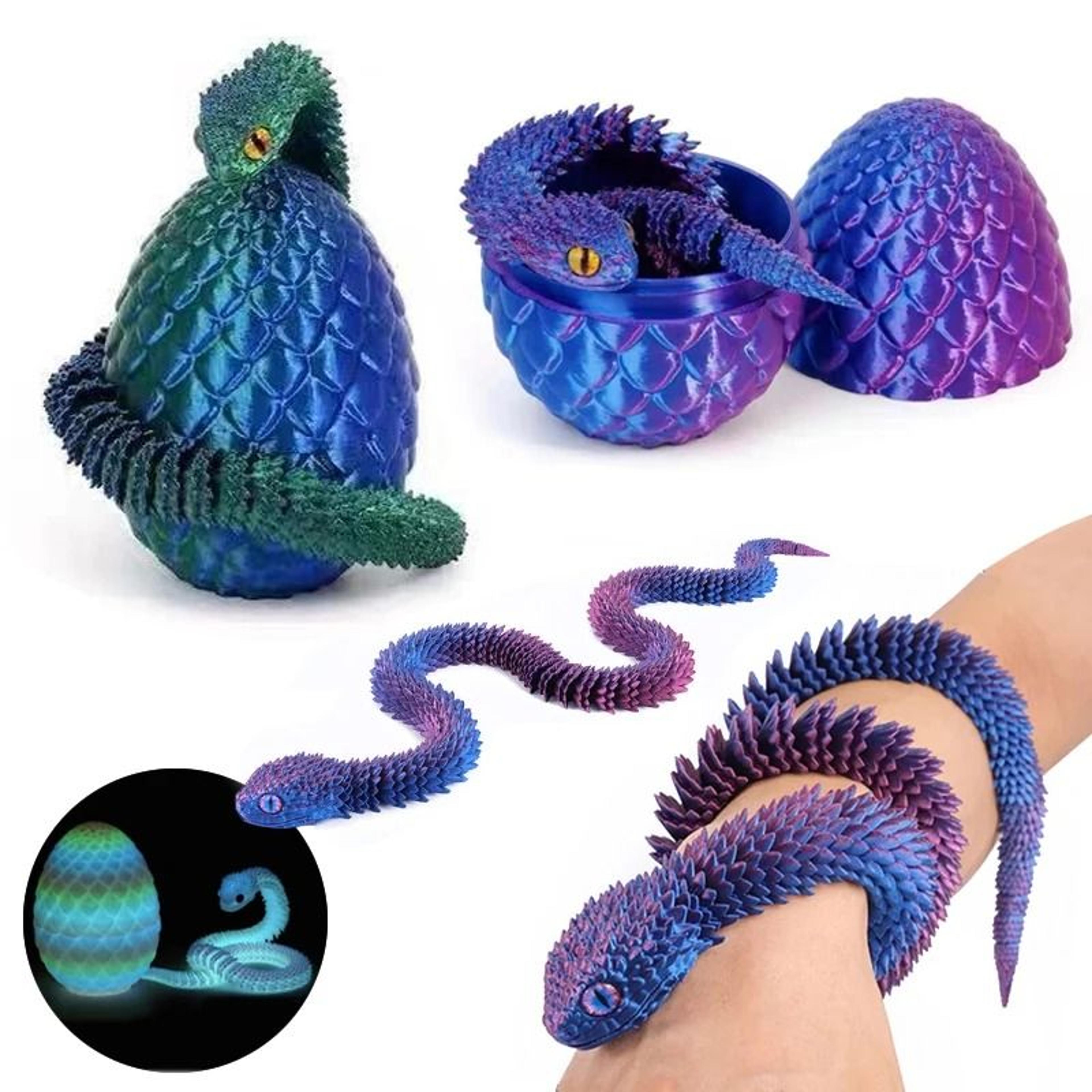 3d printed articulated snake egg toy
