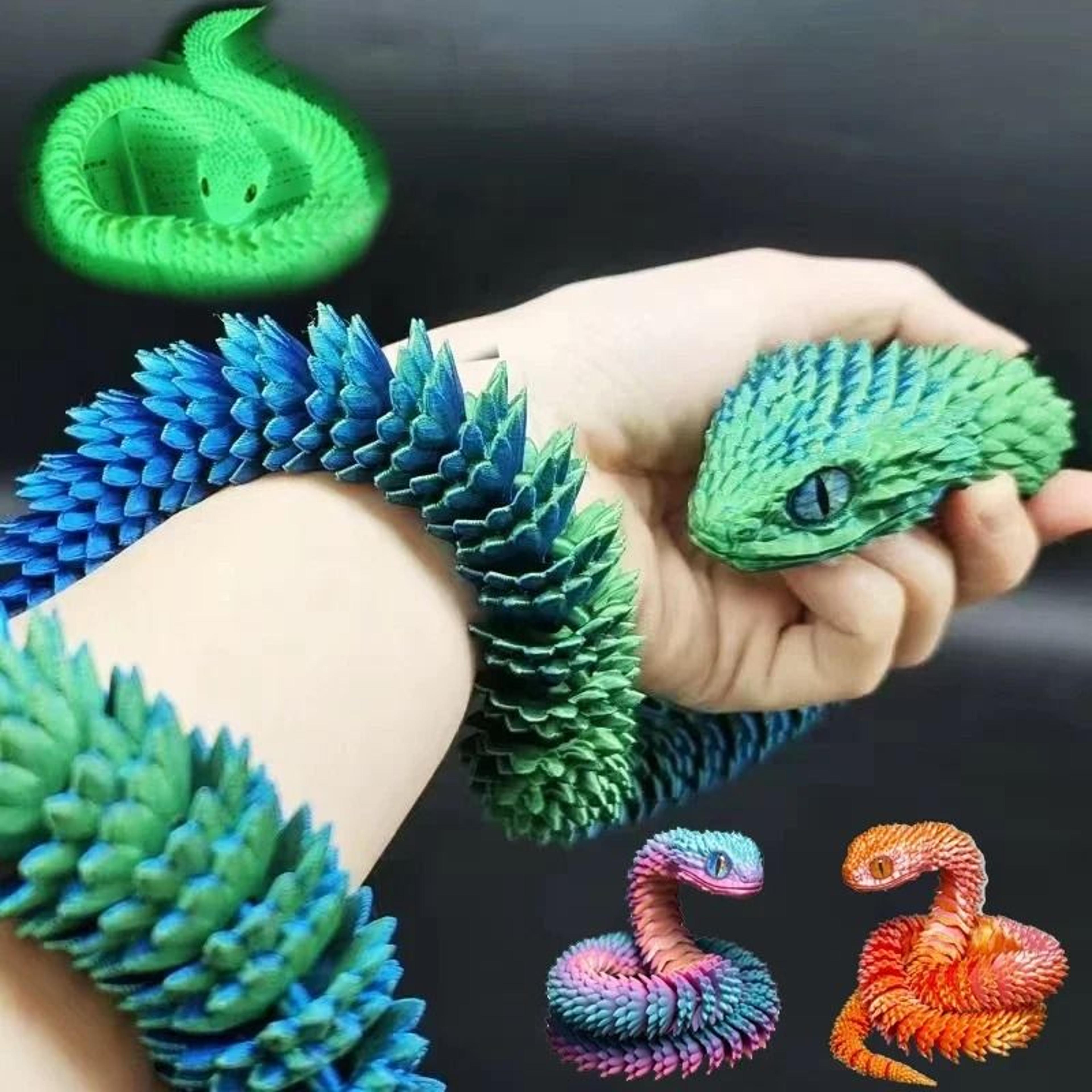 articulated 3d printed snake fidget toy