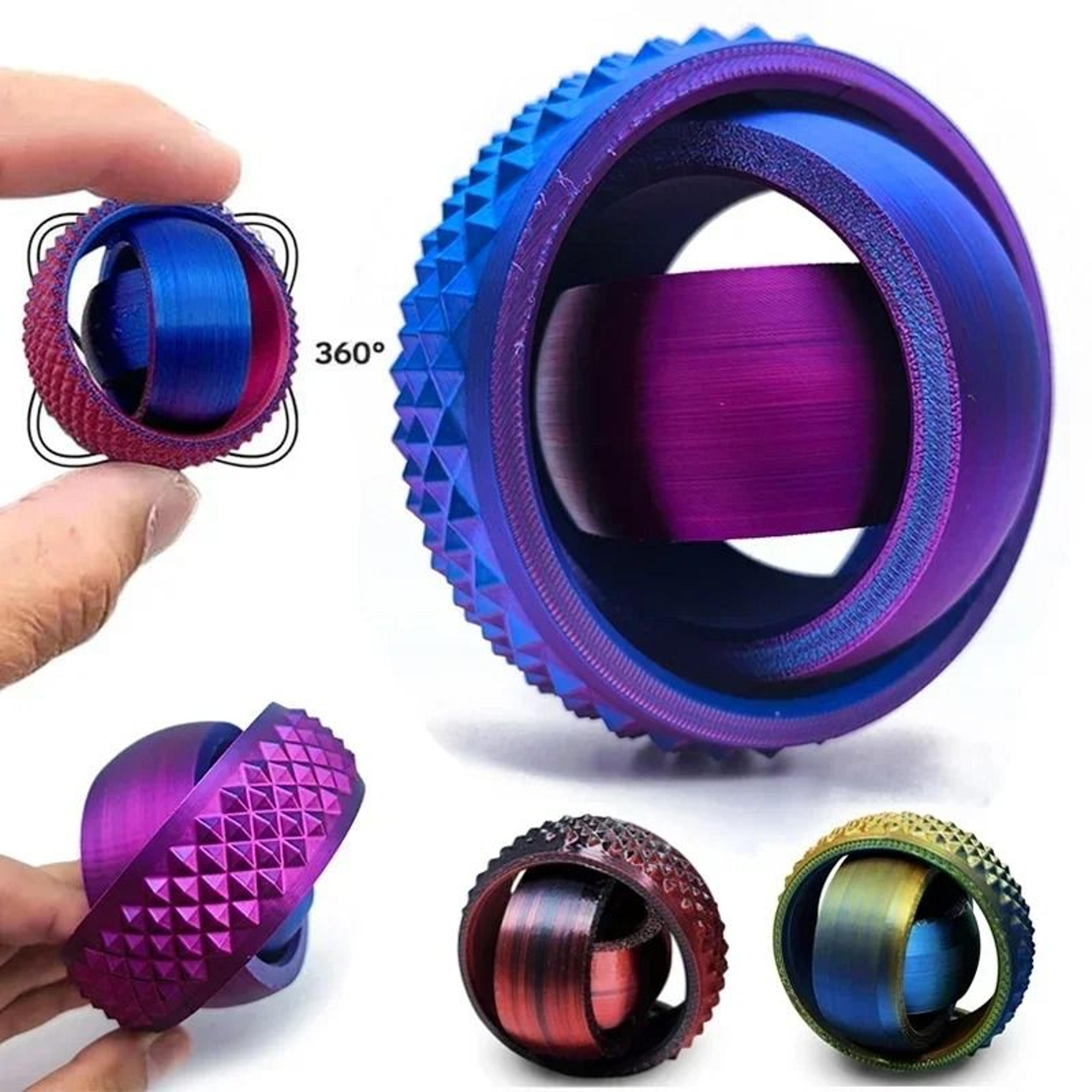 3d printed rotating gyroscope fidget toy