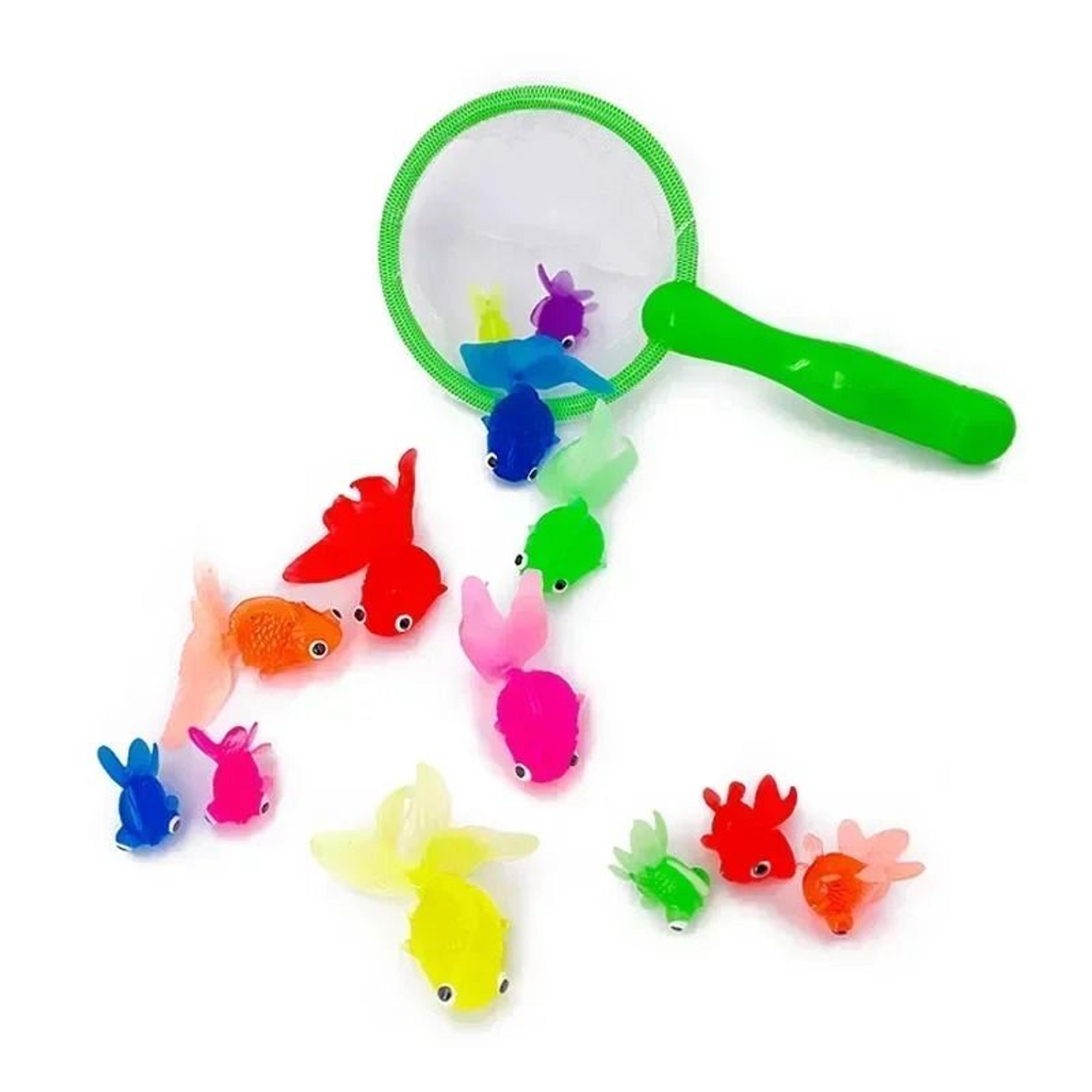 6 piece realistic goldfish bath toy set