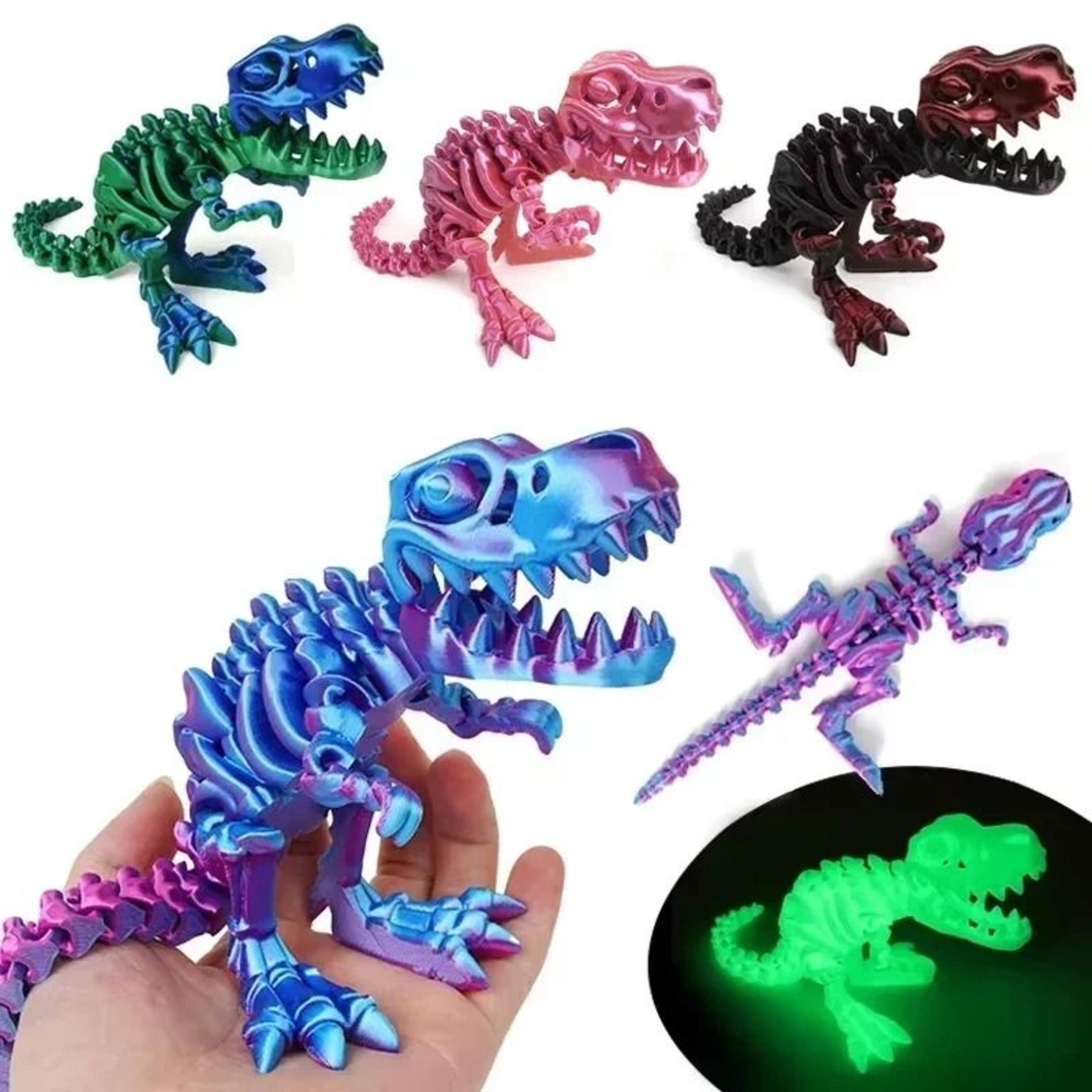 3d printed articulated dragon skeleton fidget toy