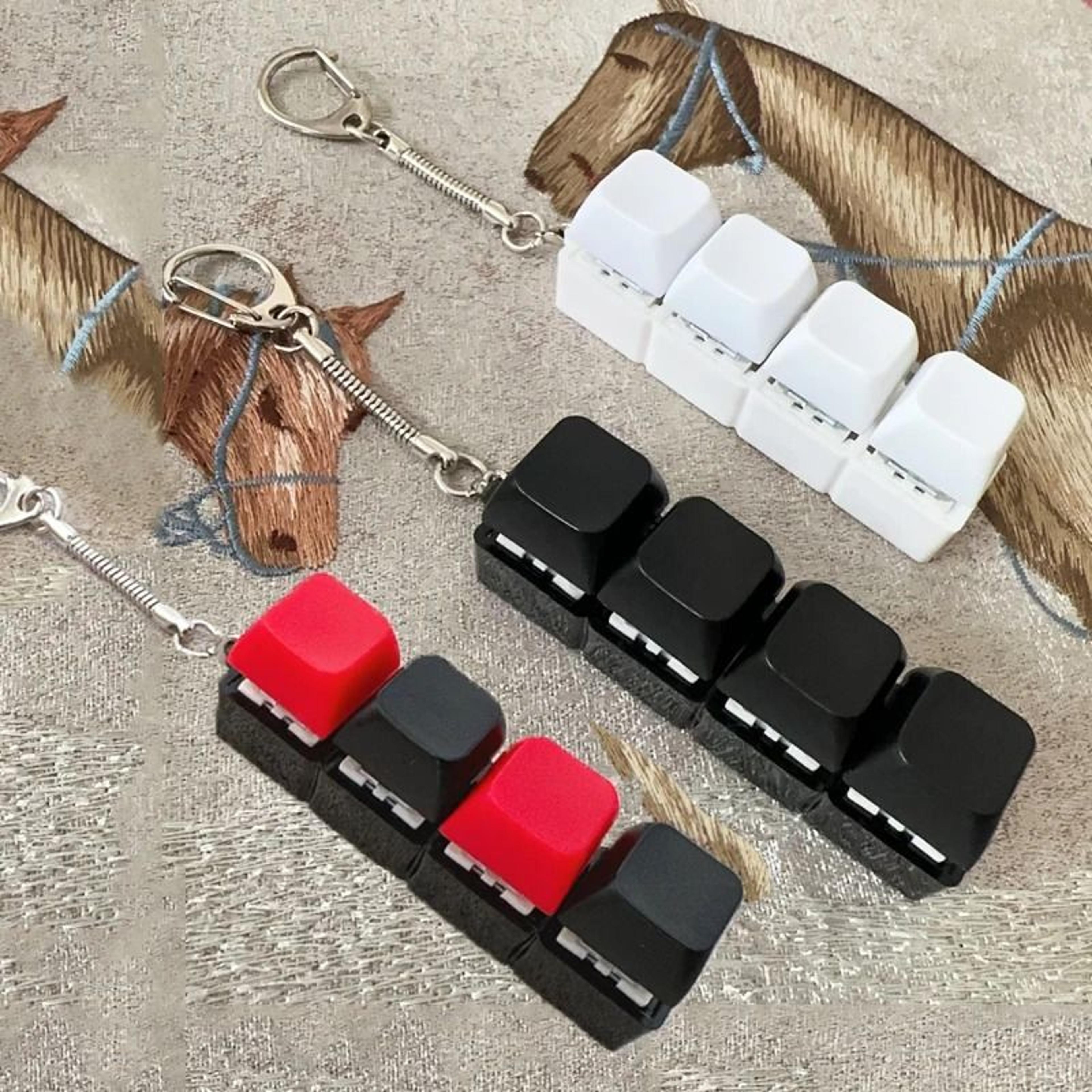 4 key mechanical fidget keychain