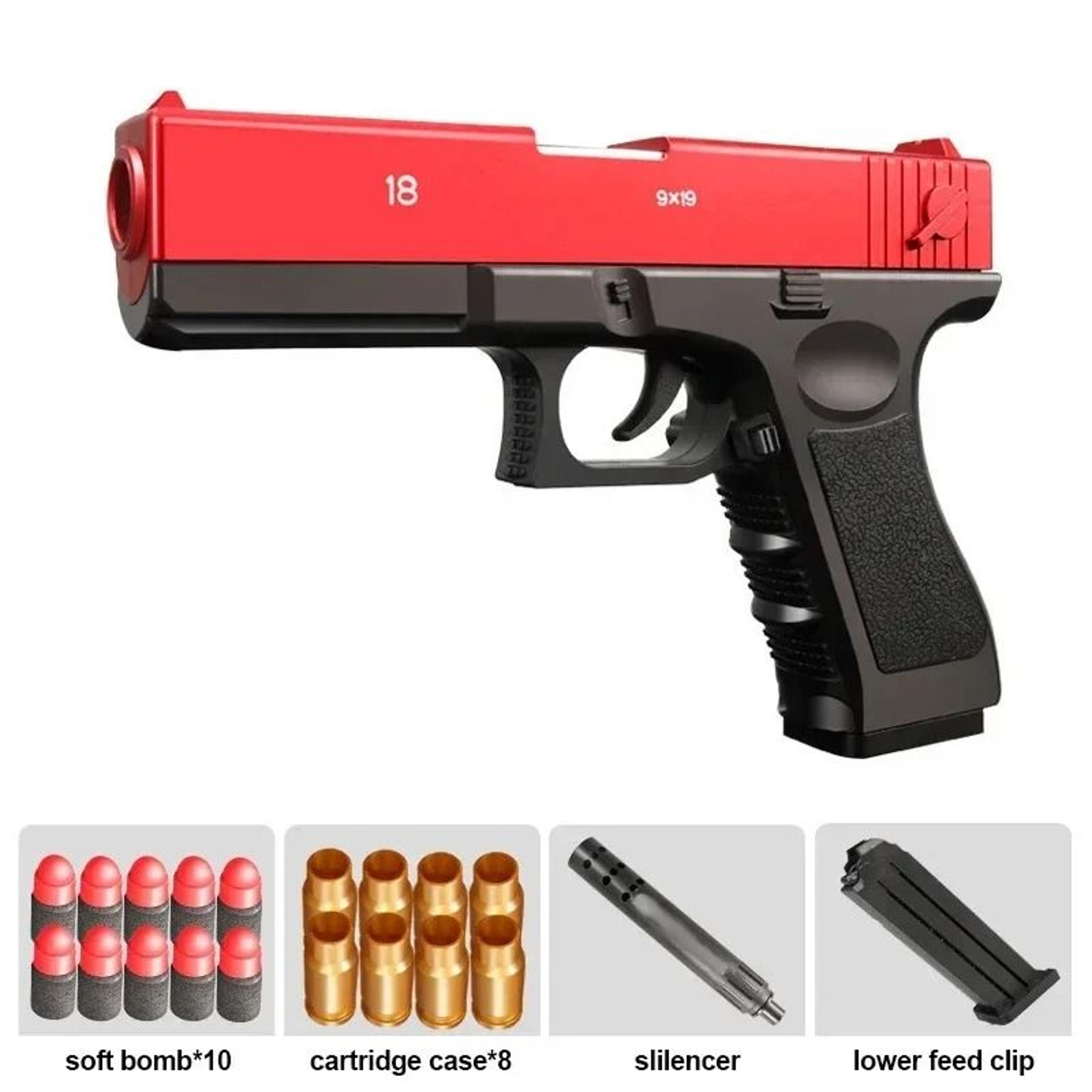 foam dart blaster toy pistol with shell ejection