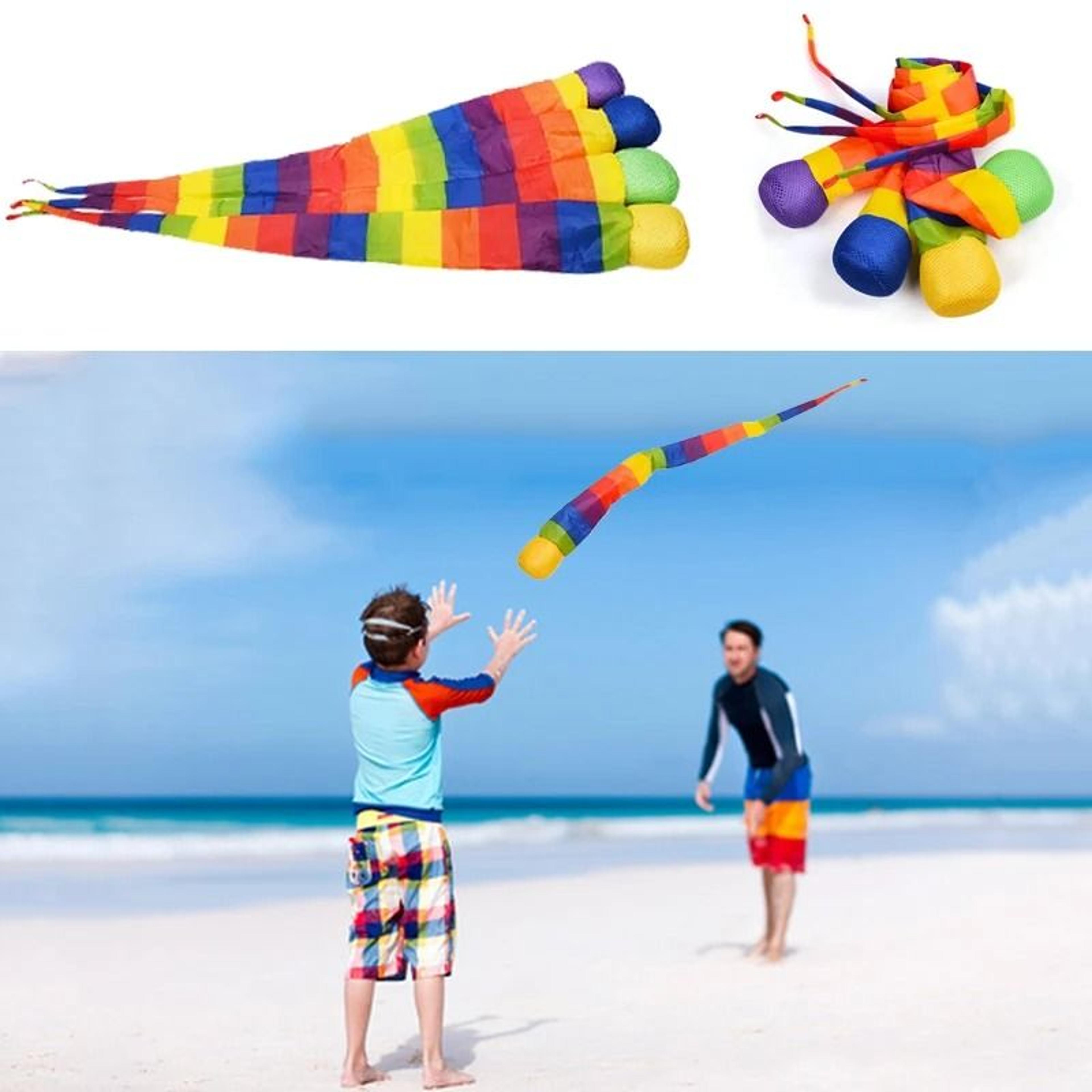 rainbow tail catch ball toy