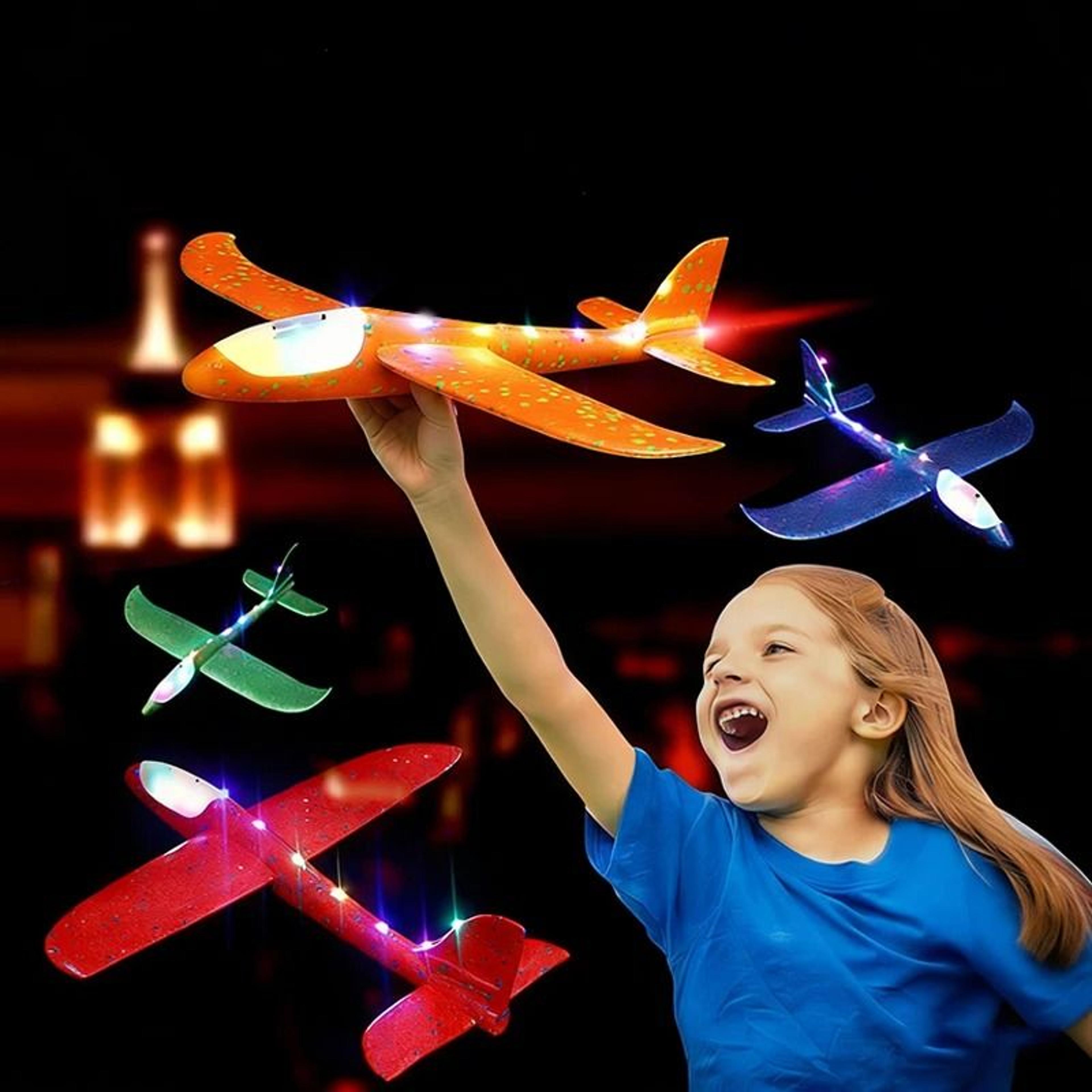 led foam glider airplane