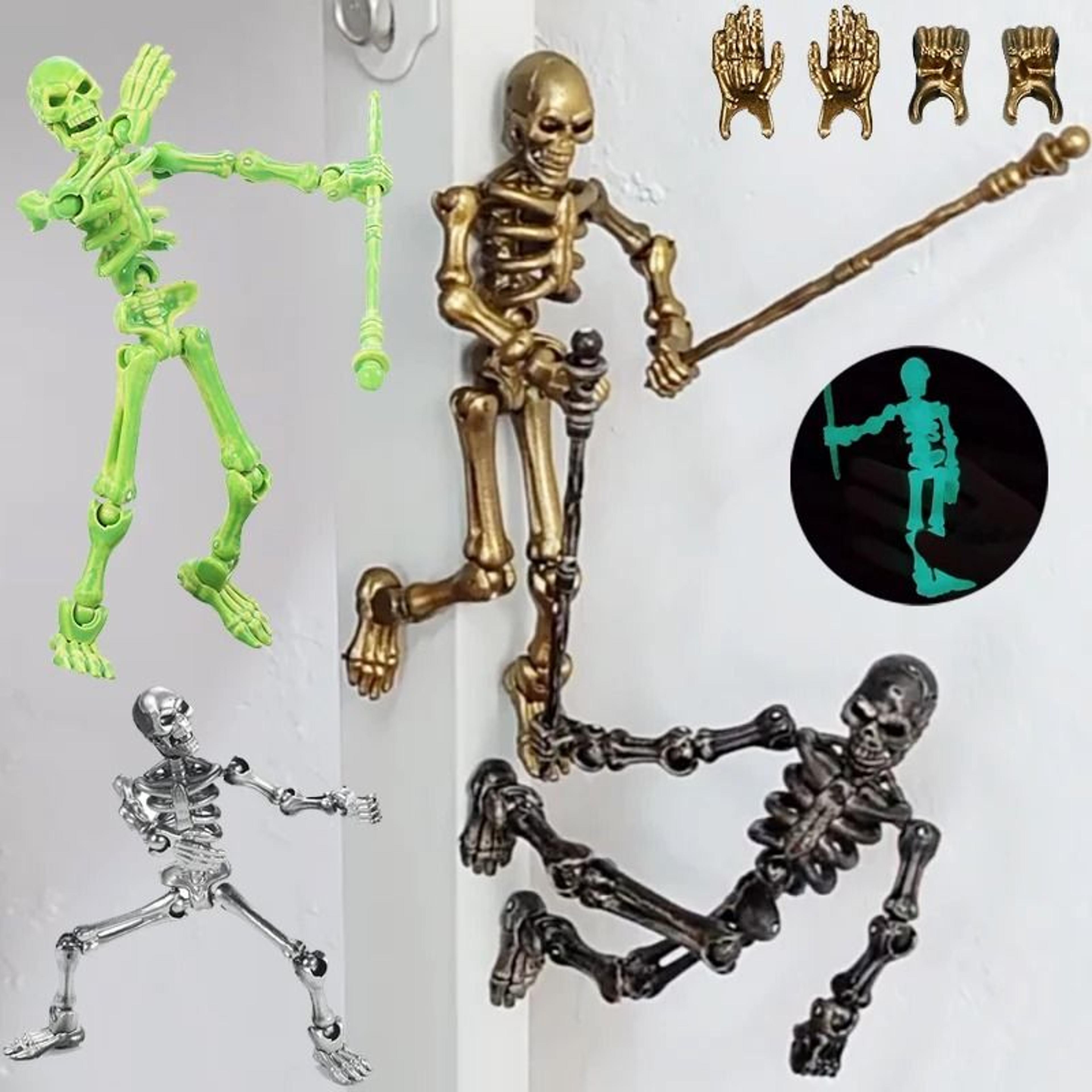 medieval skeleton action figure with movable joints poseable desktop toy