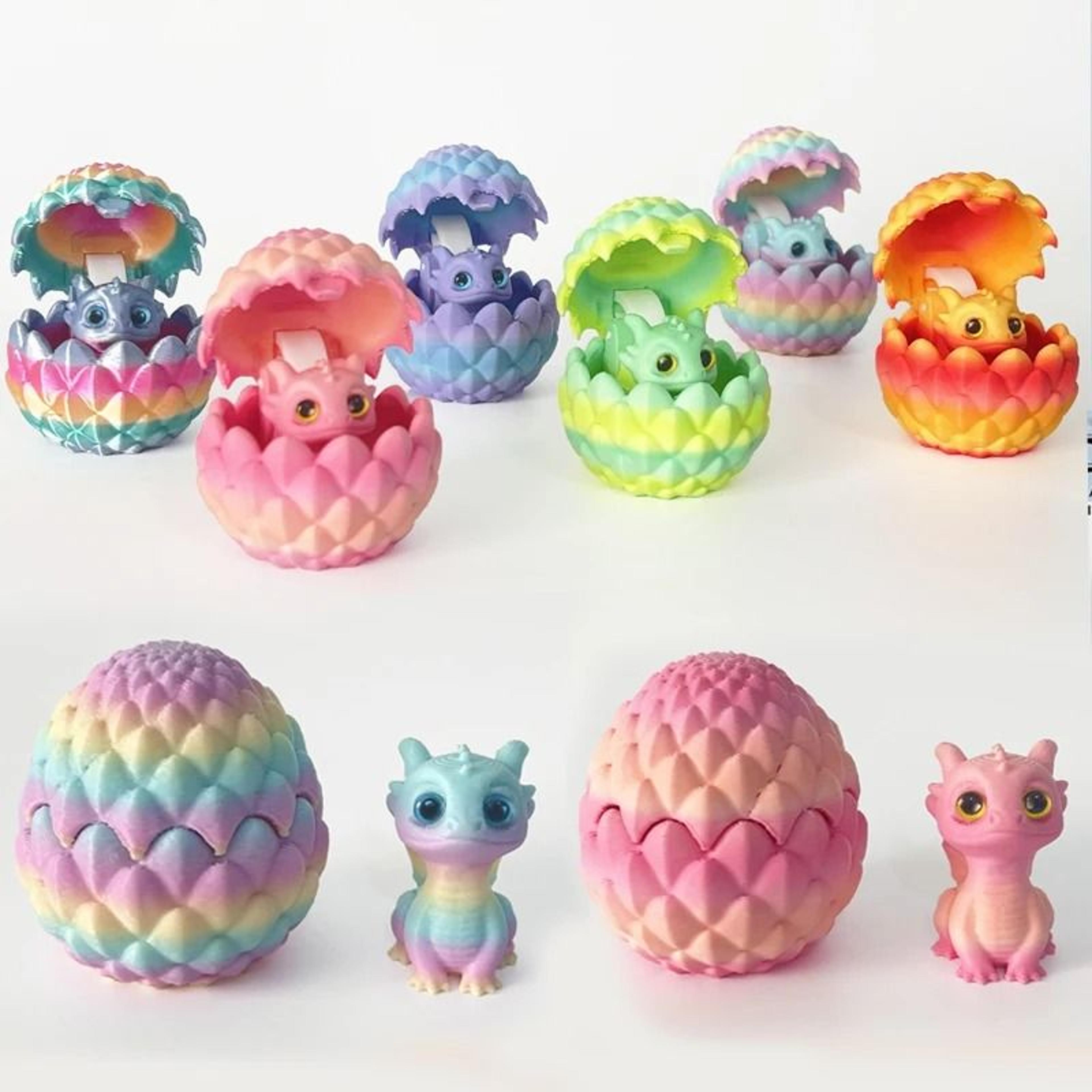 dragon egg with baby dragon 3d printed fantasy desktop decor