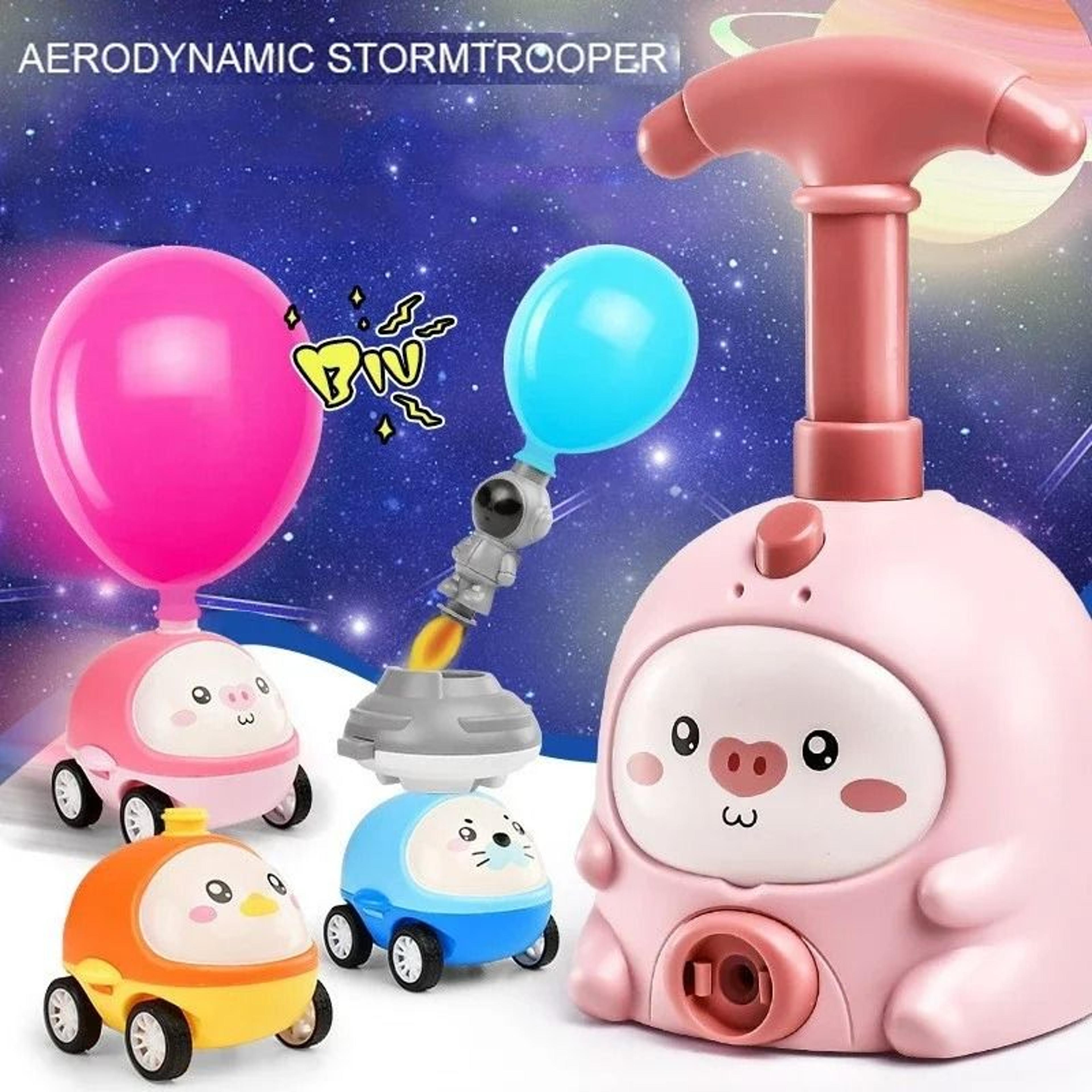 kids balloon powered car launcher toy stem science learning set