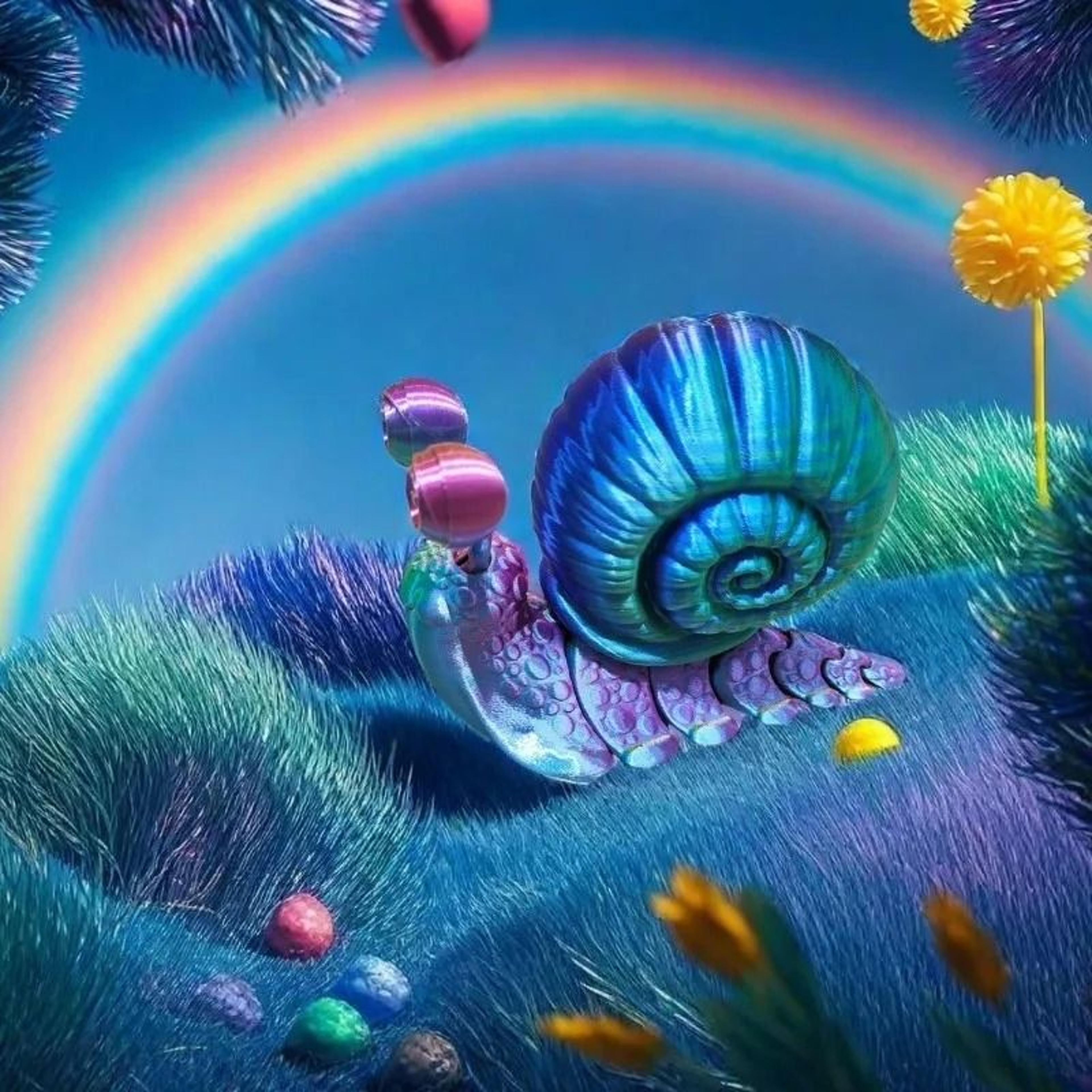 articulated snail figurine 3d printed collectible desktop decor