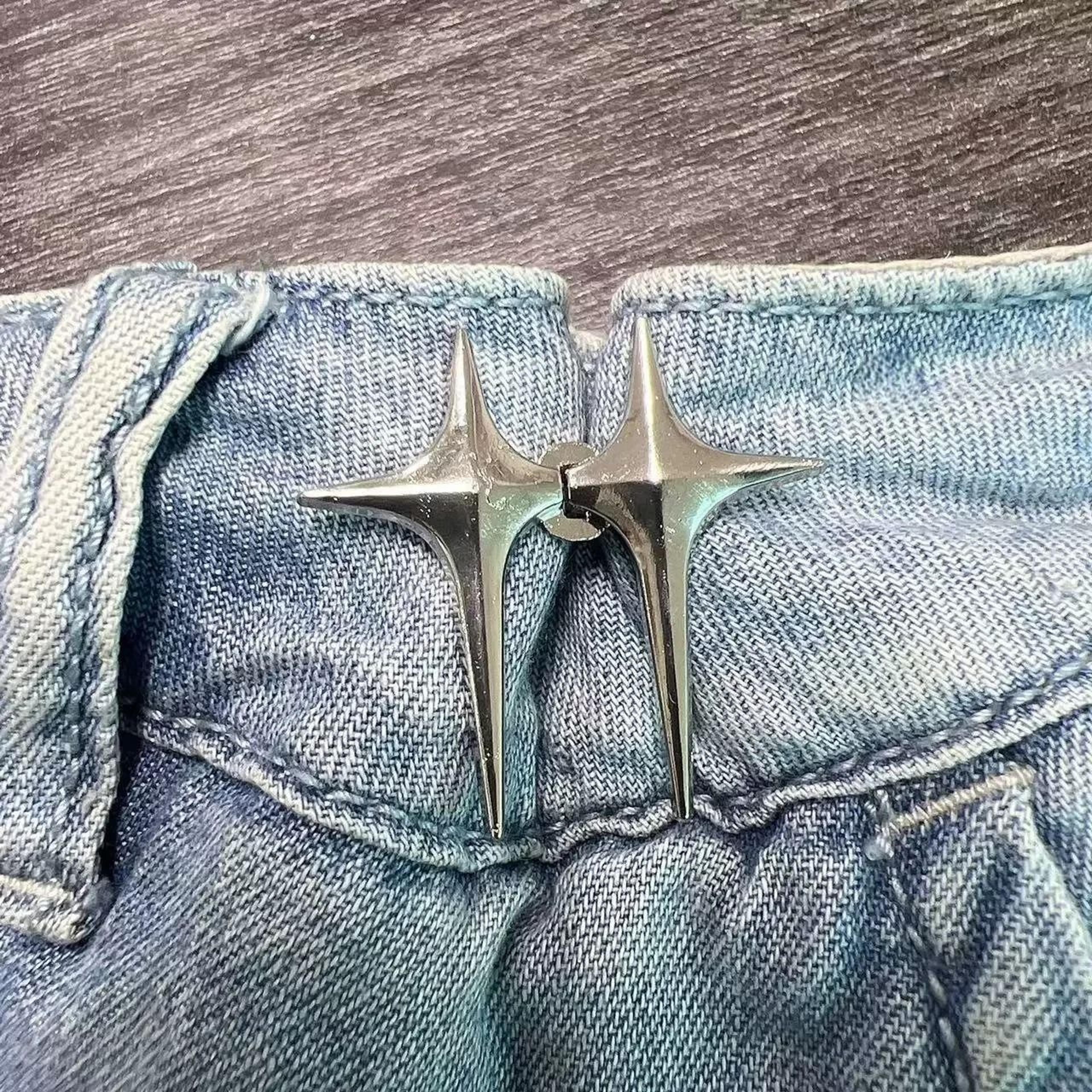 adjustable waist tightener buttons detachable jean waist buckle set