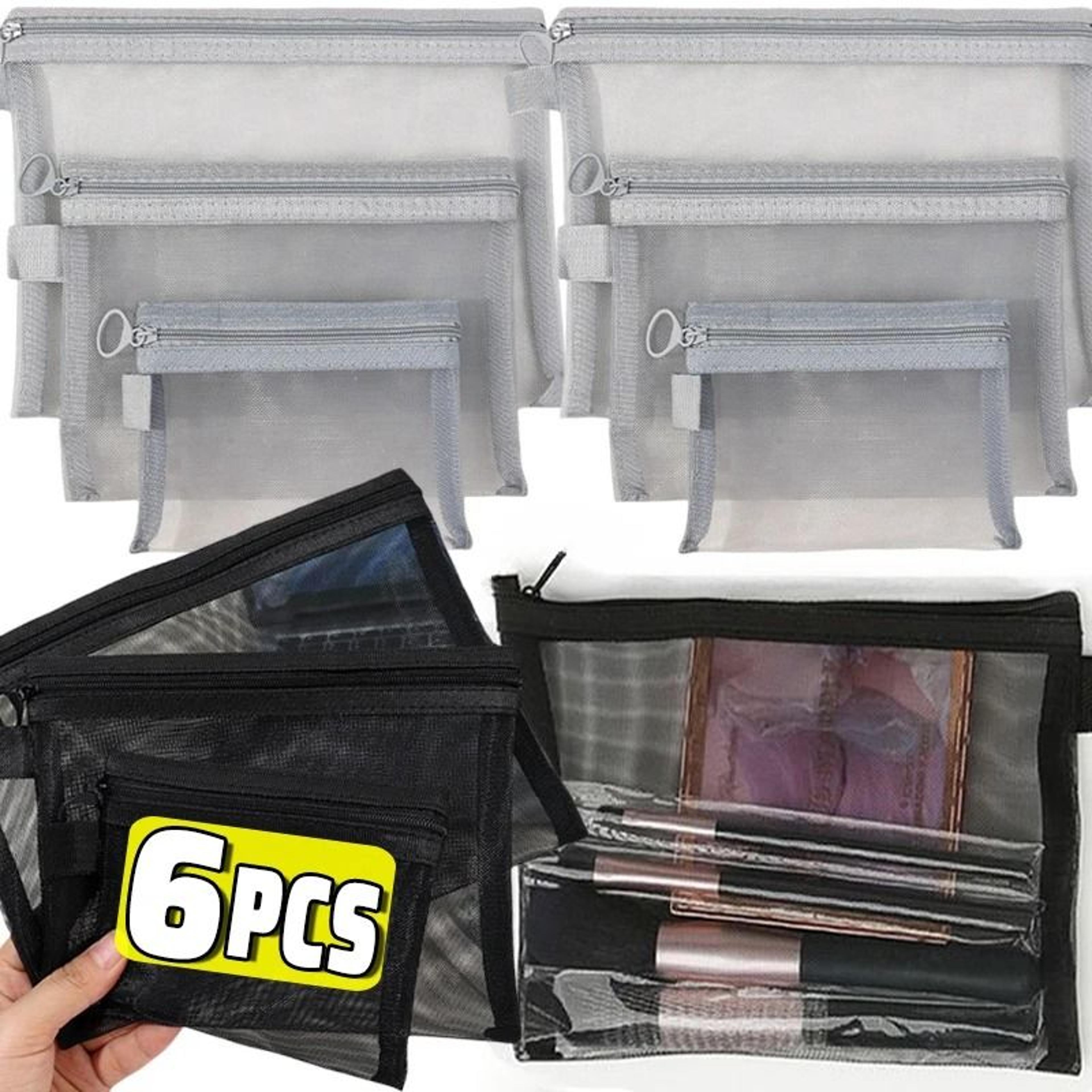 clear mesh cosmetic bags travel makeup organizer pouches set