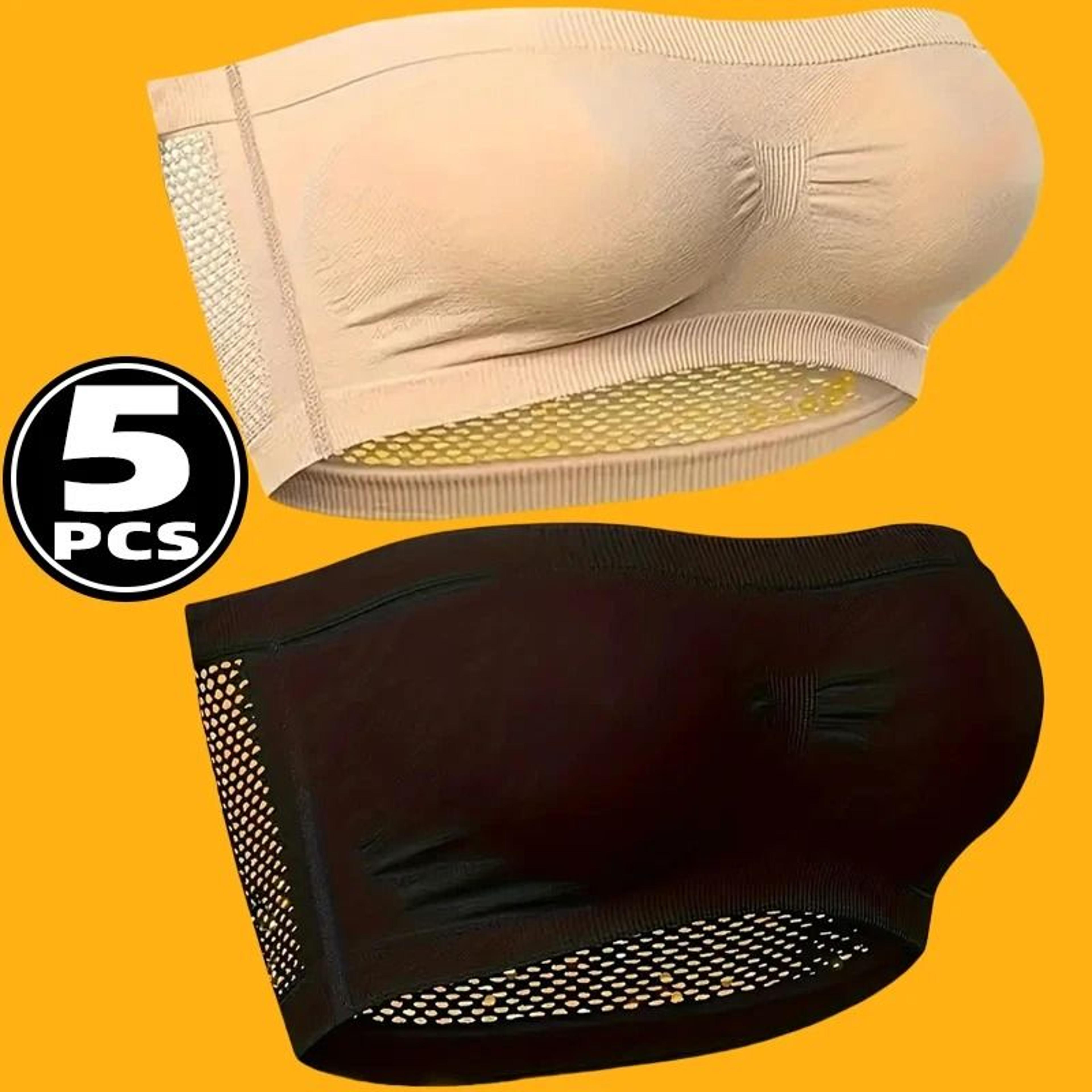 seamless strapless tube bra breathable stretch bandeau top for women