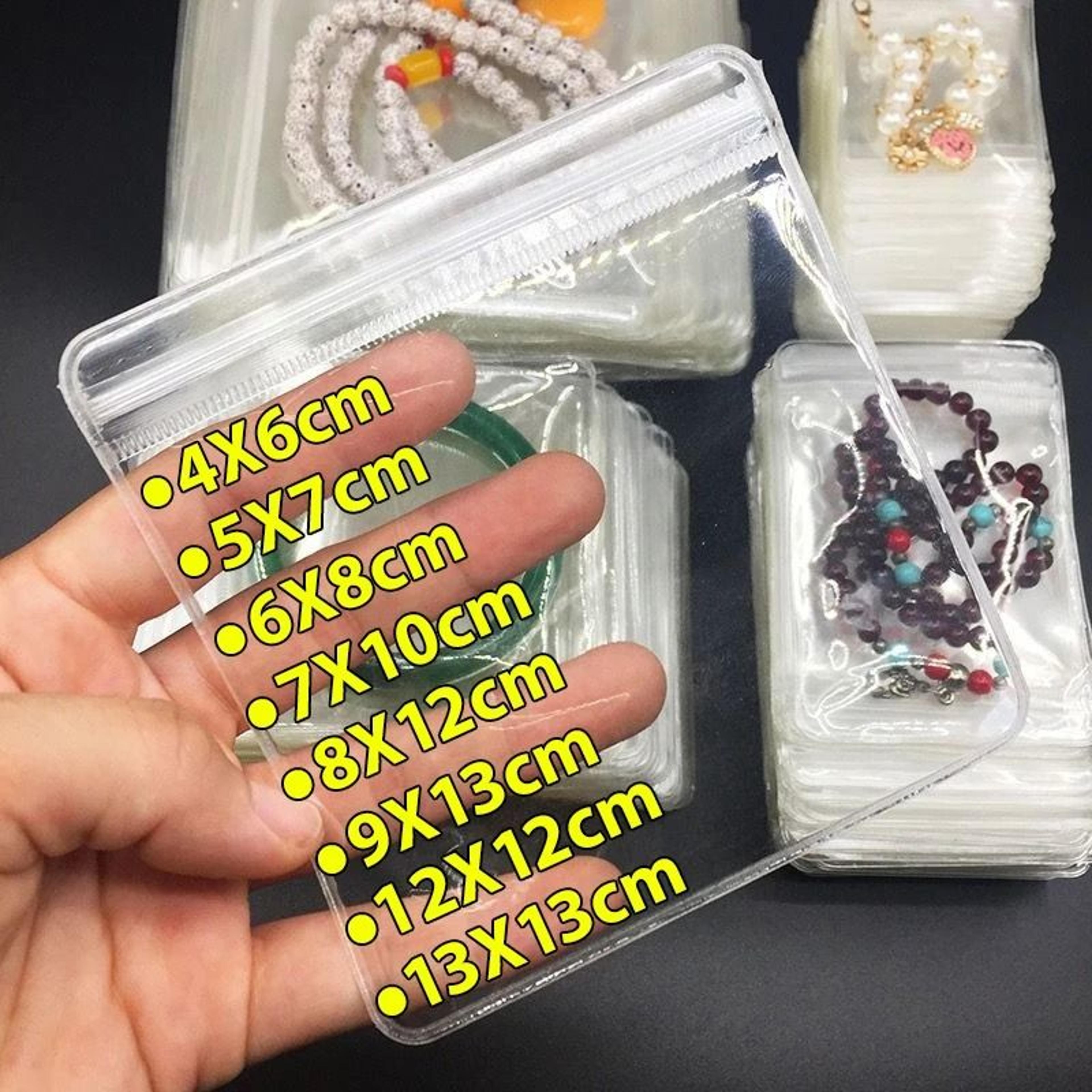 clear pvc self sealing jewelry storage bags transparent packaging pouches