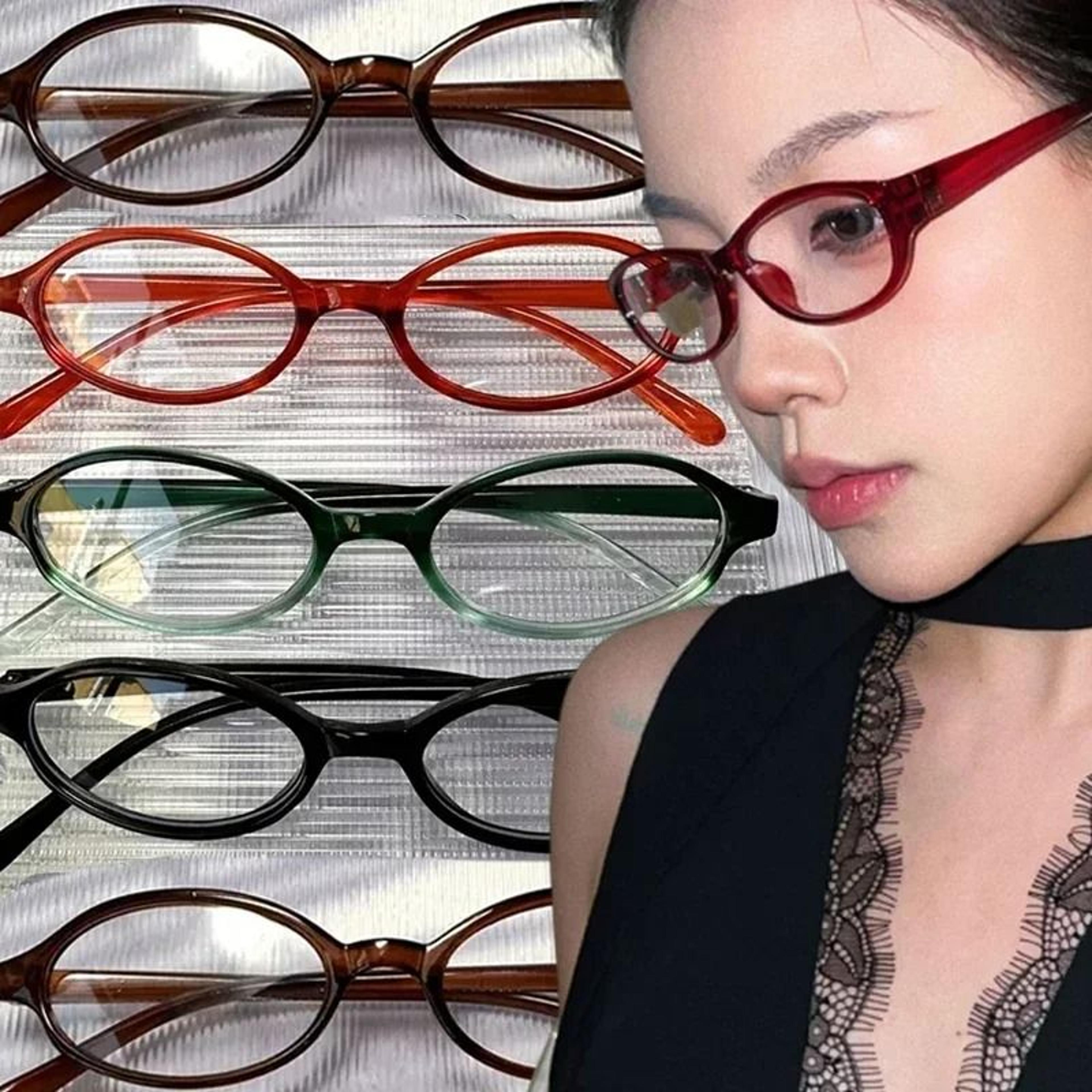 y2k oval blue light blocking glasses vintage retro eyewear for women