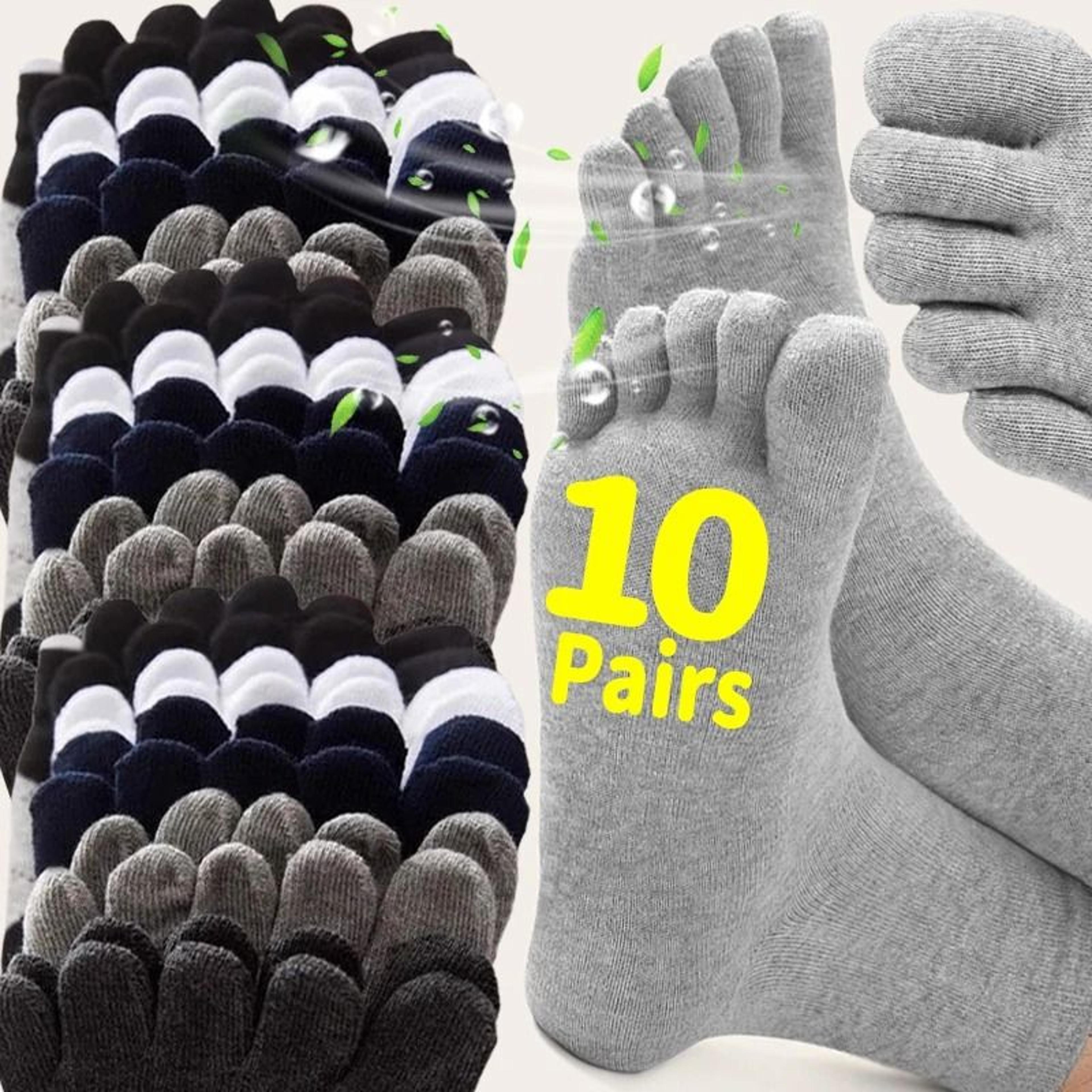 mens five finger toe socks breathable athletic split toe comfort socks