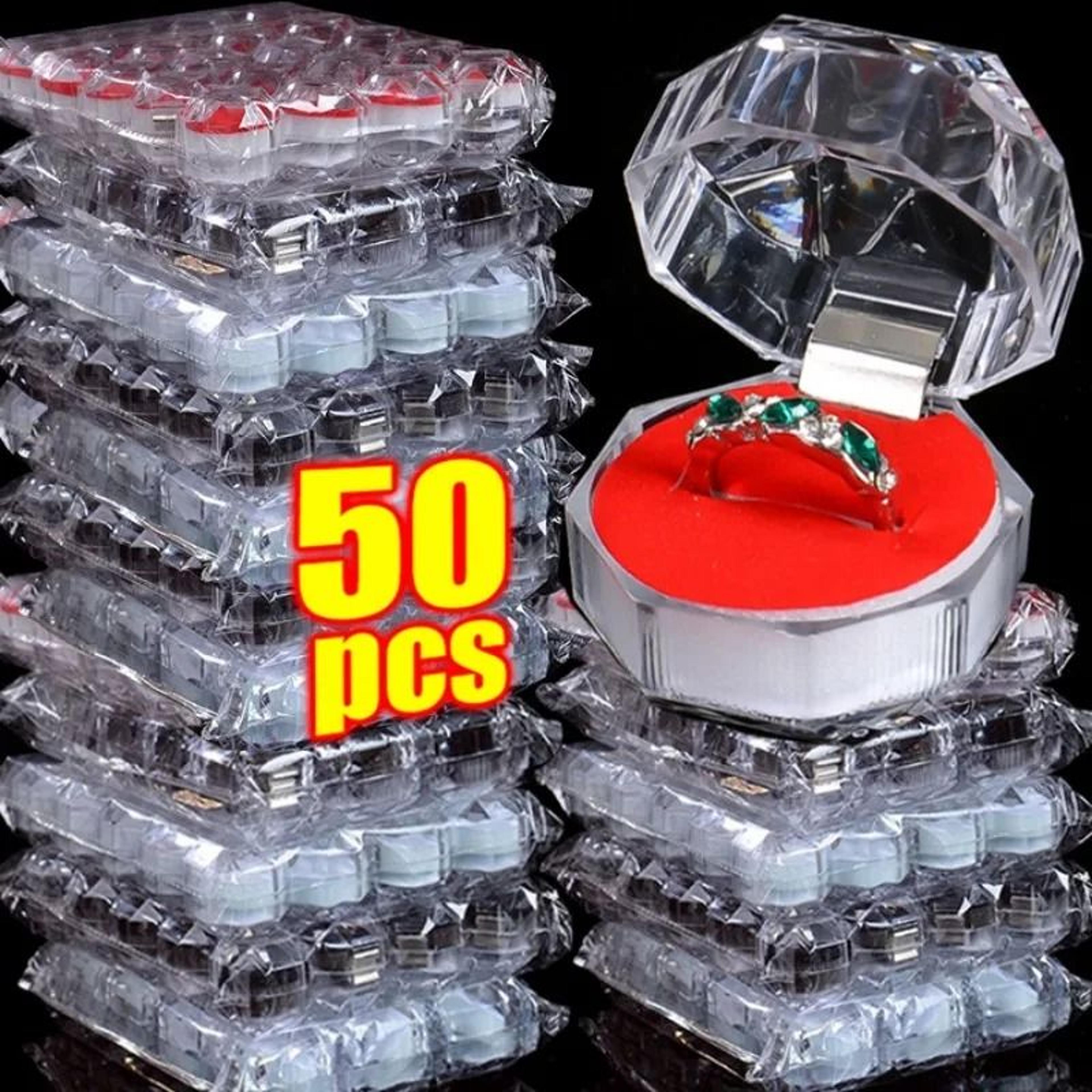 clear jewelry gift boxes transparent ring and earring display cases