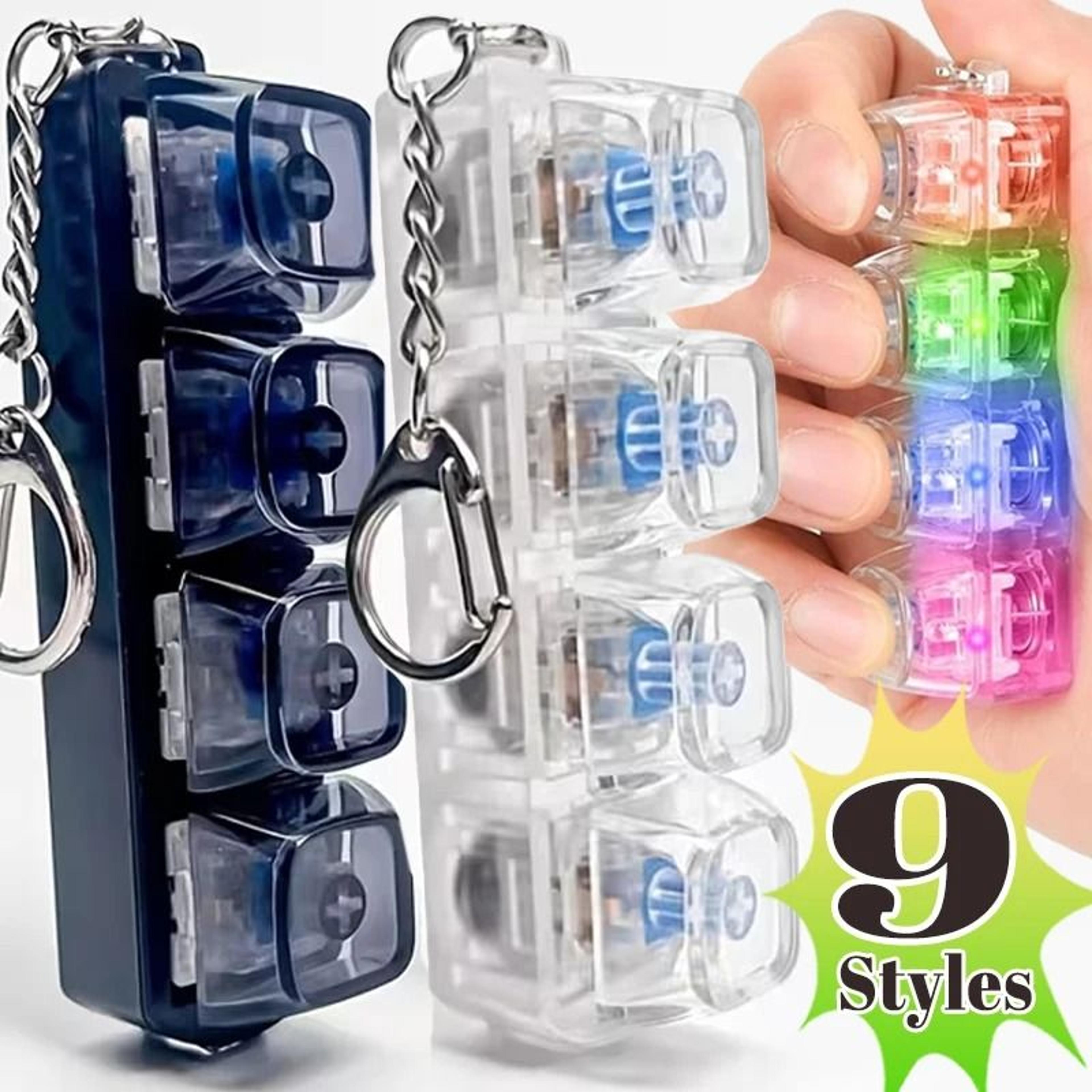 led keyboard clicker fidget toy keychain stress relief desk gadget