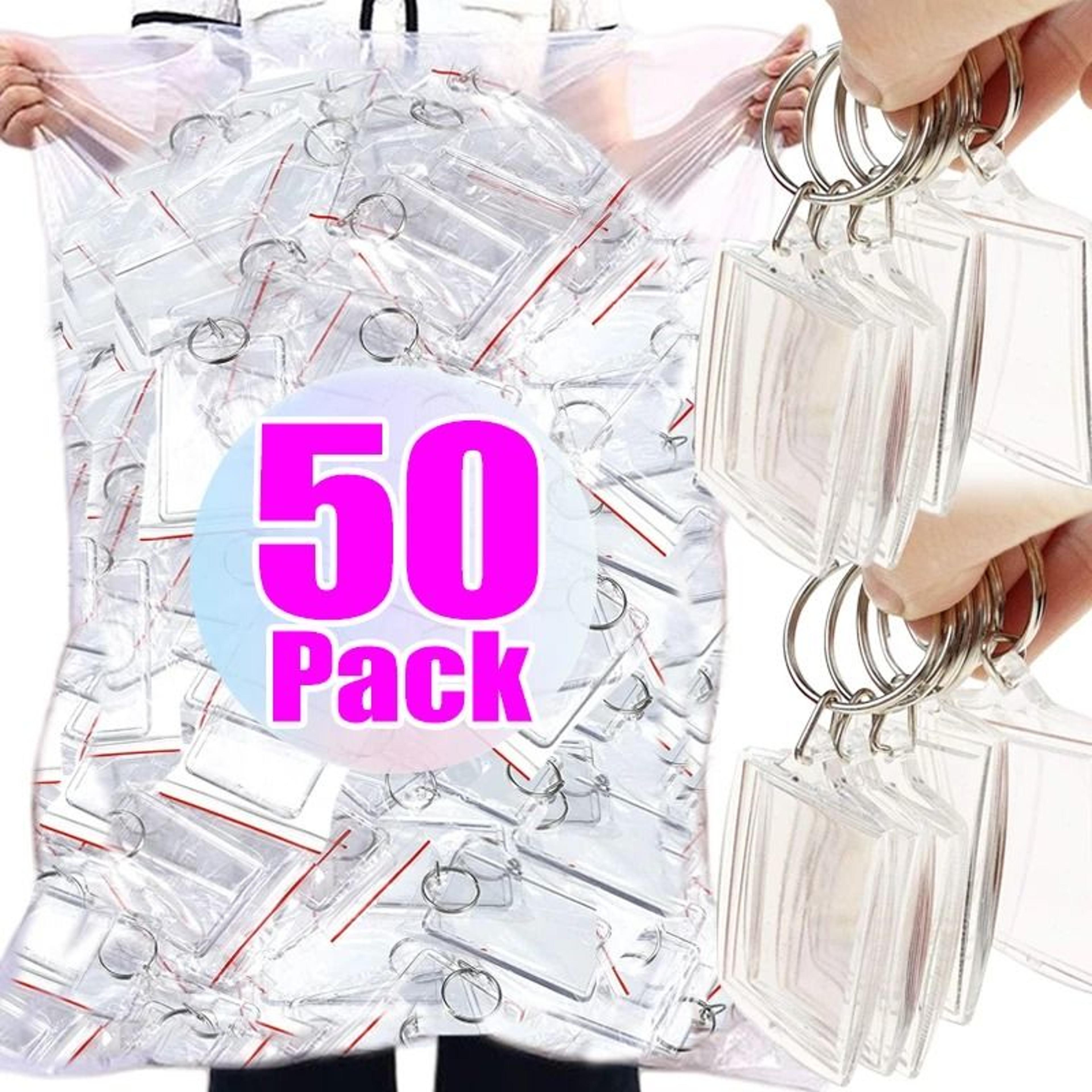 clear acrylic photo keychain blanks custom insert picture frame keyrings