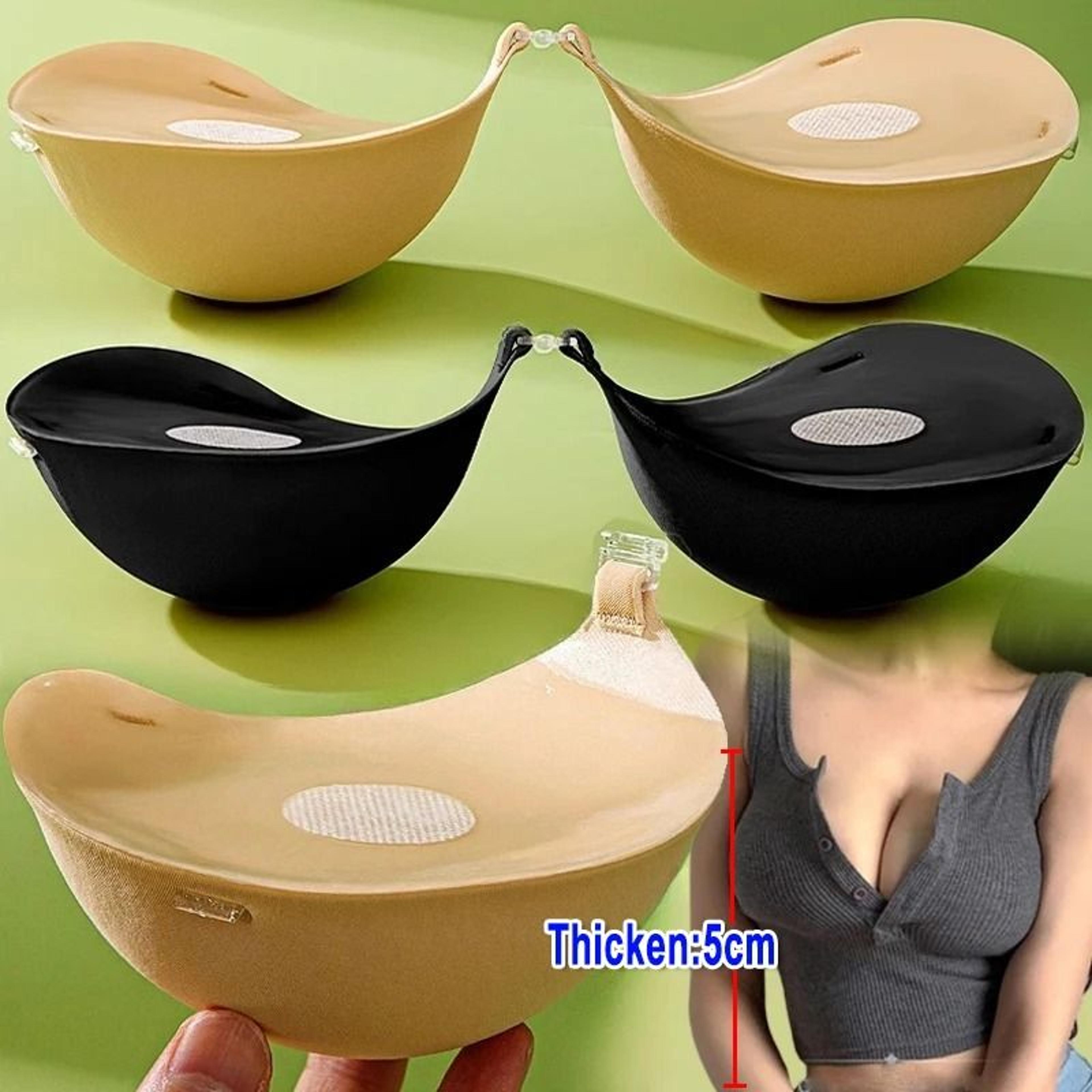 invisible push up bra inserts thick silicone lift pads for strapless dresses