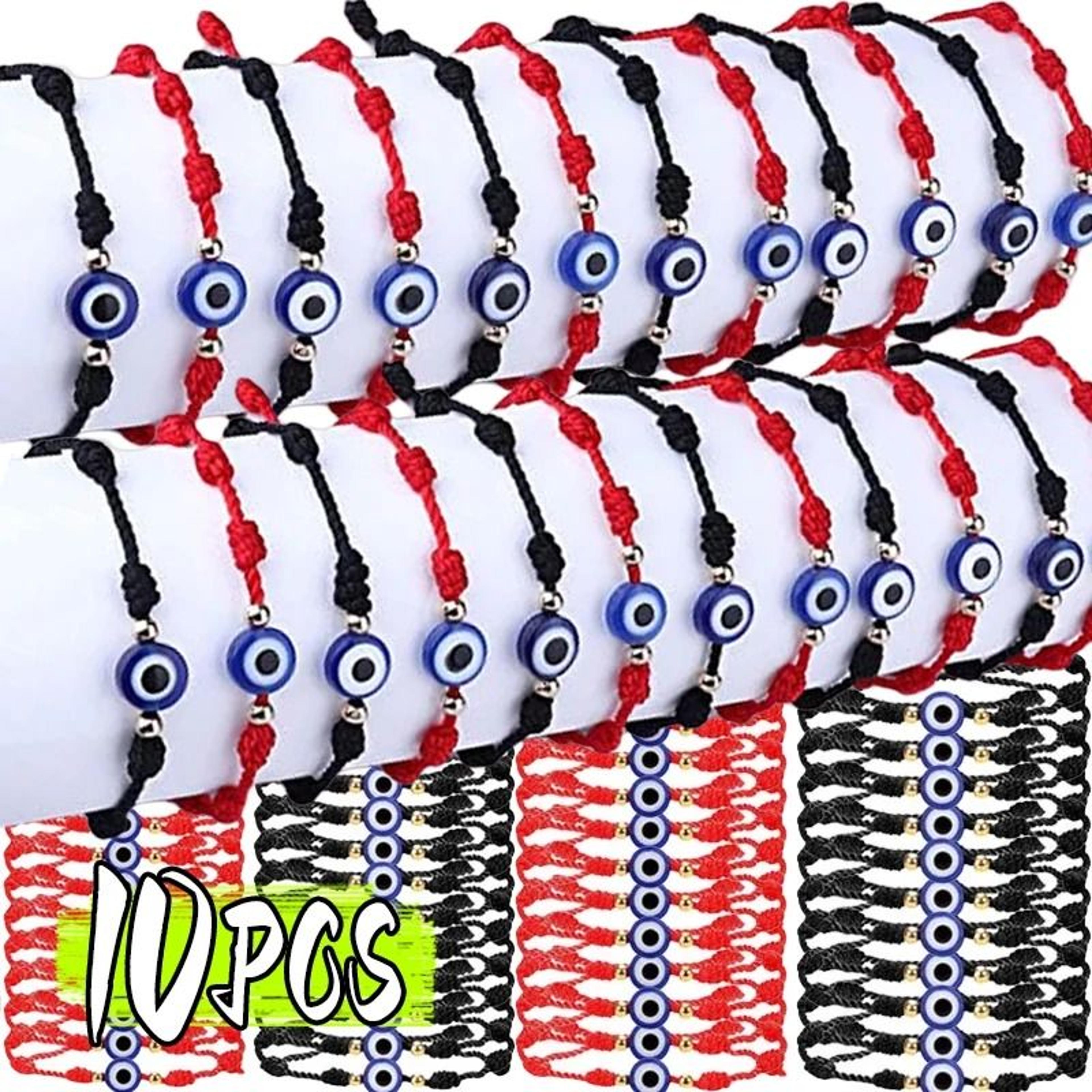 lucky red string evil eye bracelet handmade braided protection wristband