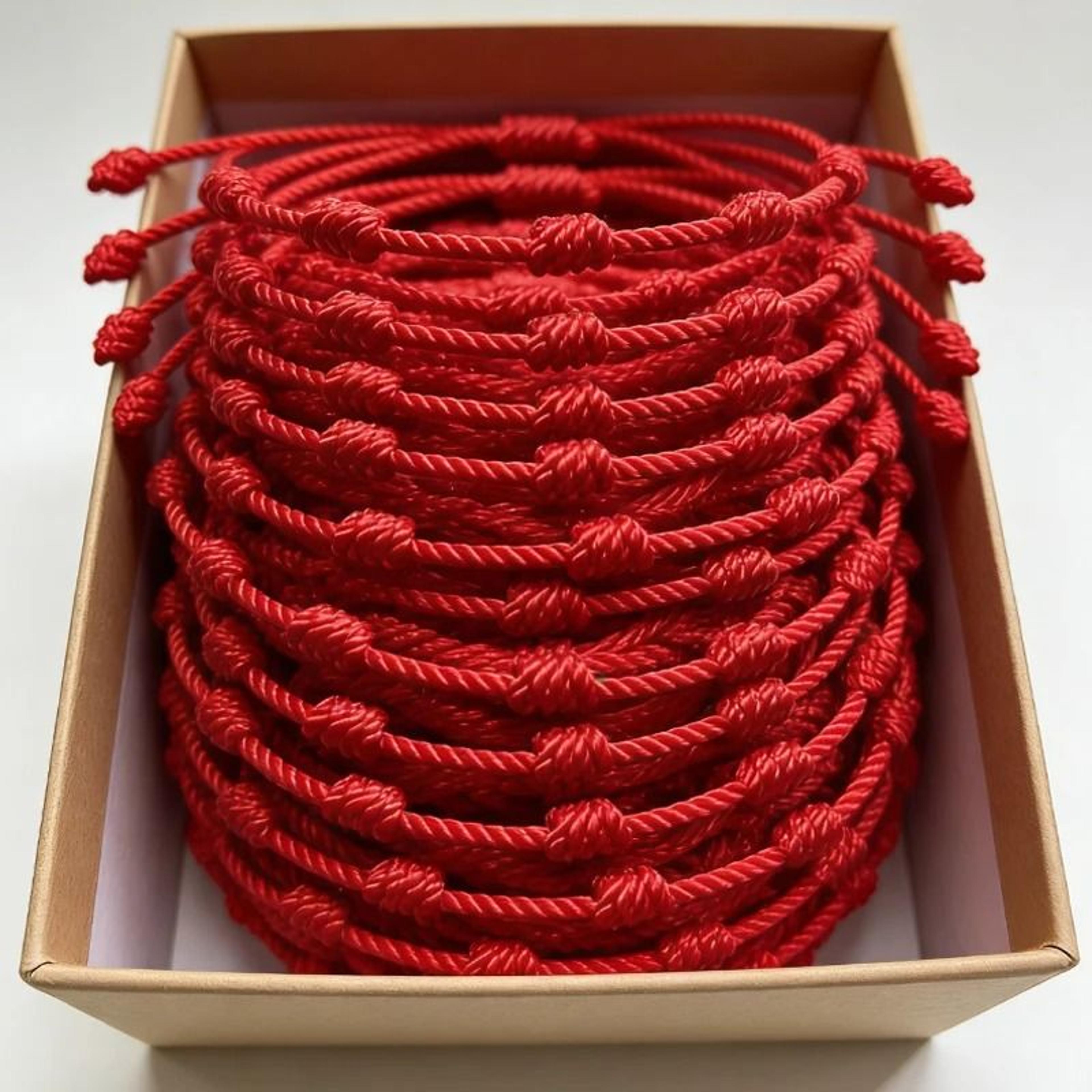 handmade tibetan red string bracelet lucky braided rope matching wristband