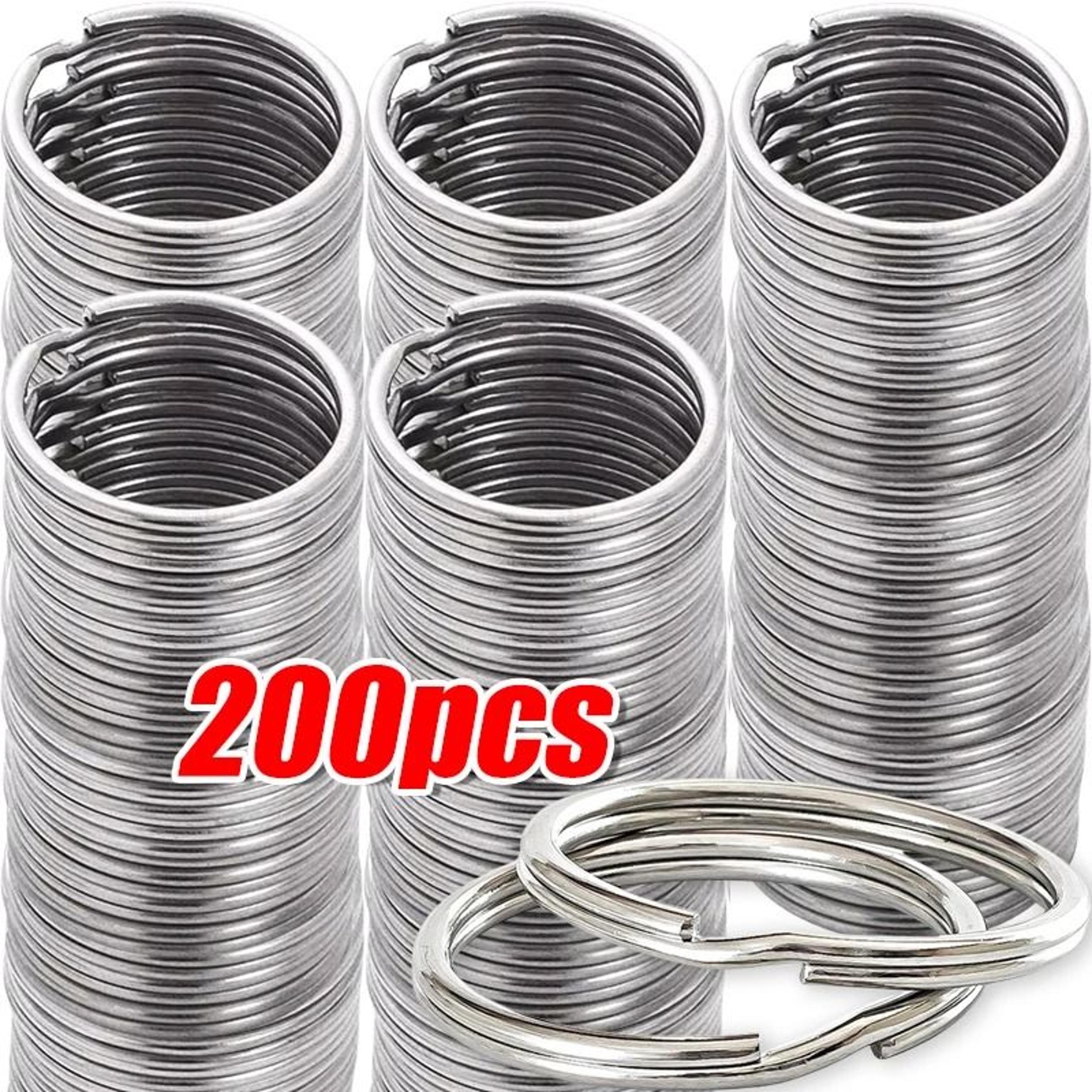 stainless steel split key rings for diy crafts & keychain making set