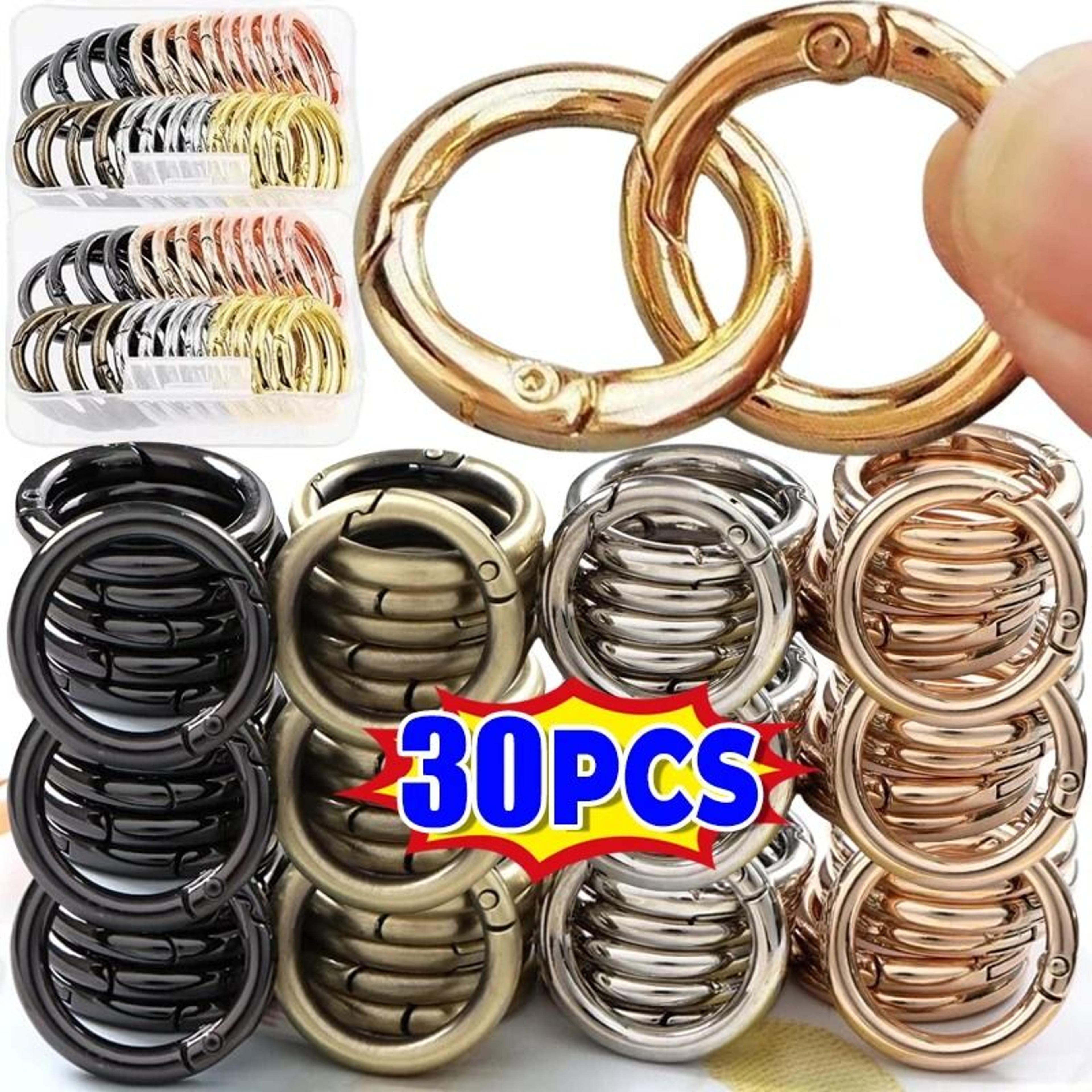 heavy duty metal spring clasp rings for jewelry keychains and bag accessories