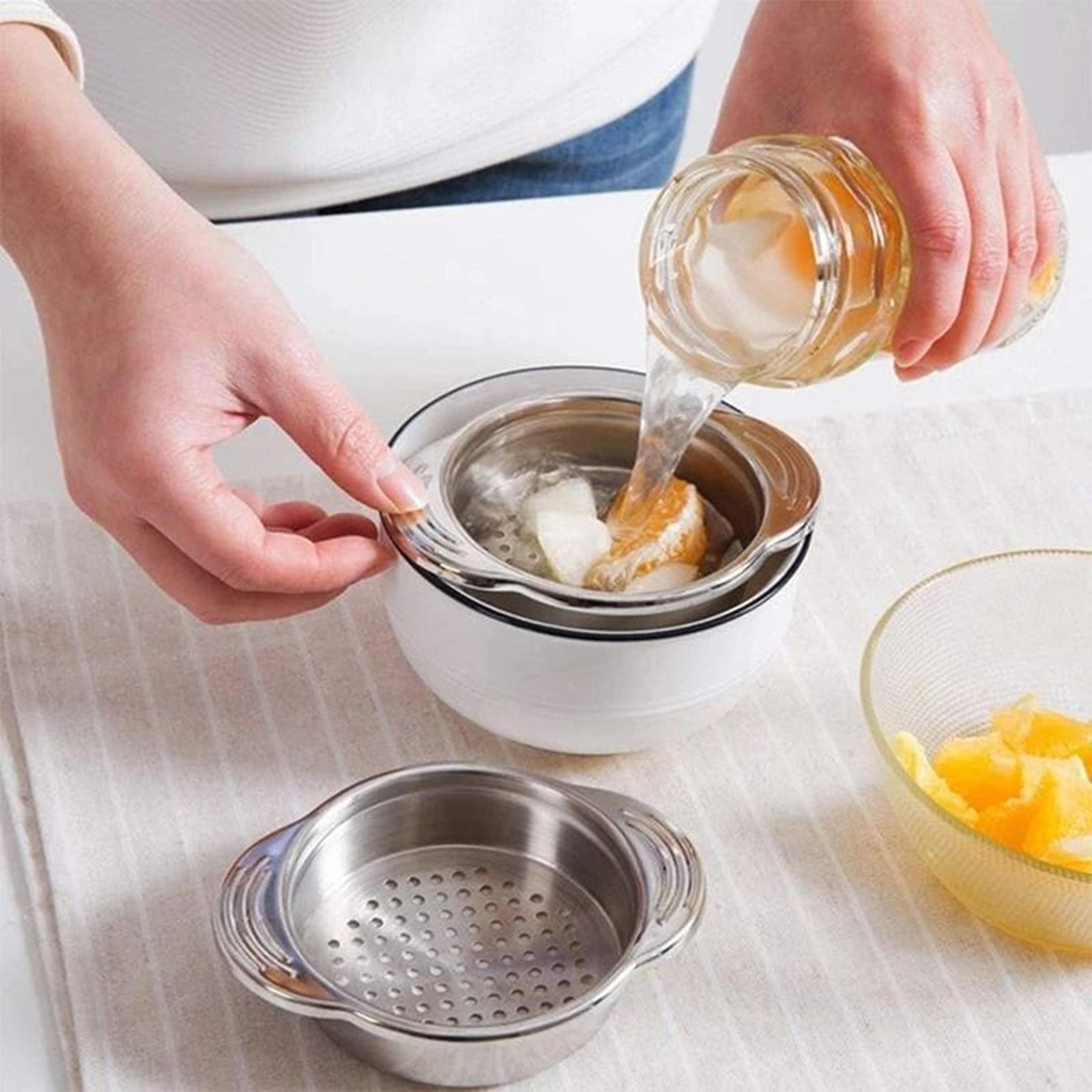 stainless steel can strainer for tuna vegetables fruit and canned food draining