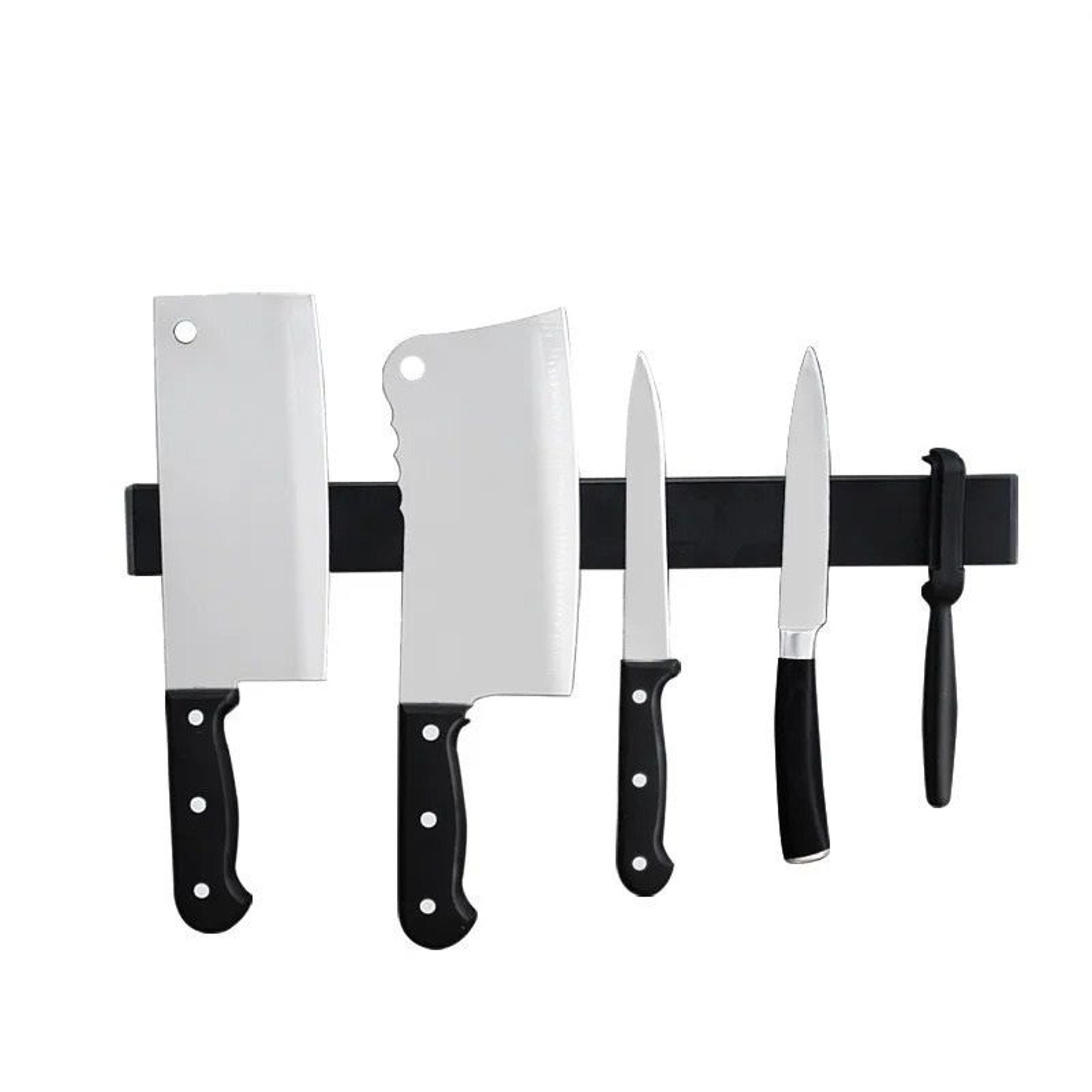 magnetic knife holder bar for kitchen wall storage and stainless steel knife organization