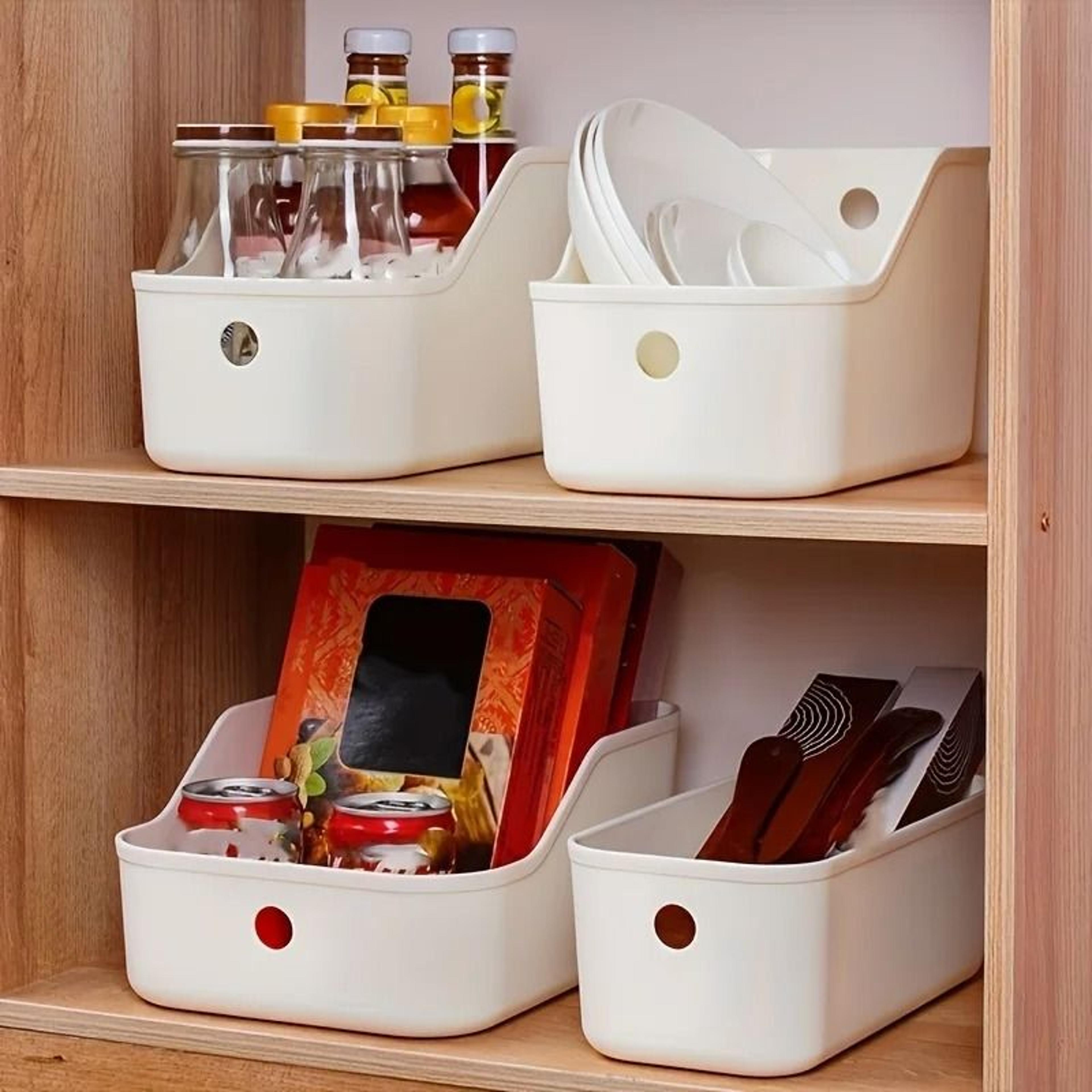 multipurpose cabinet storage basket organizer for kitchen, bathroom and vanity