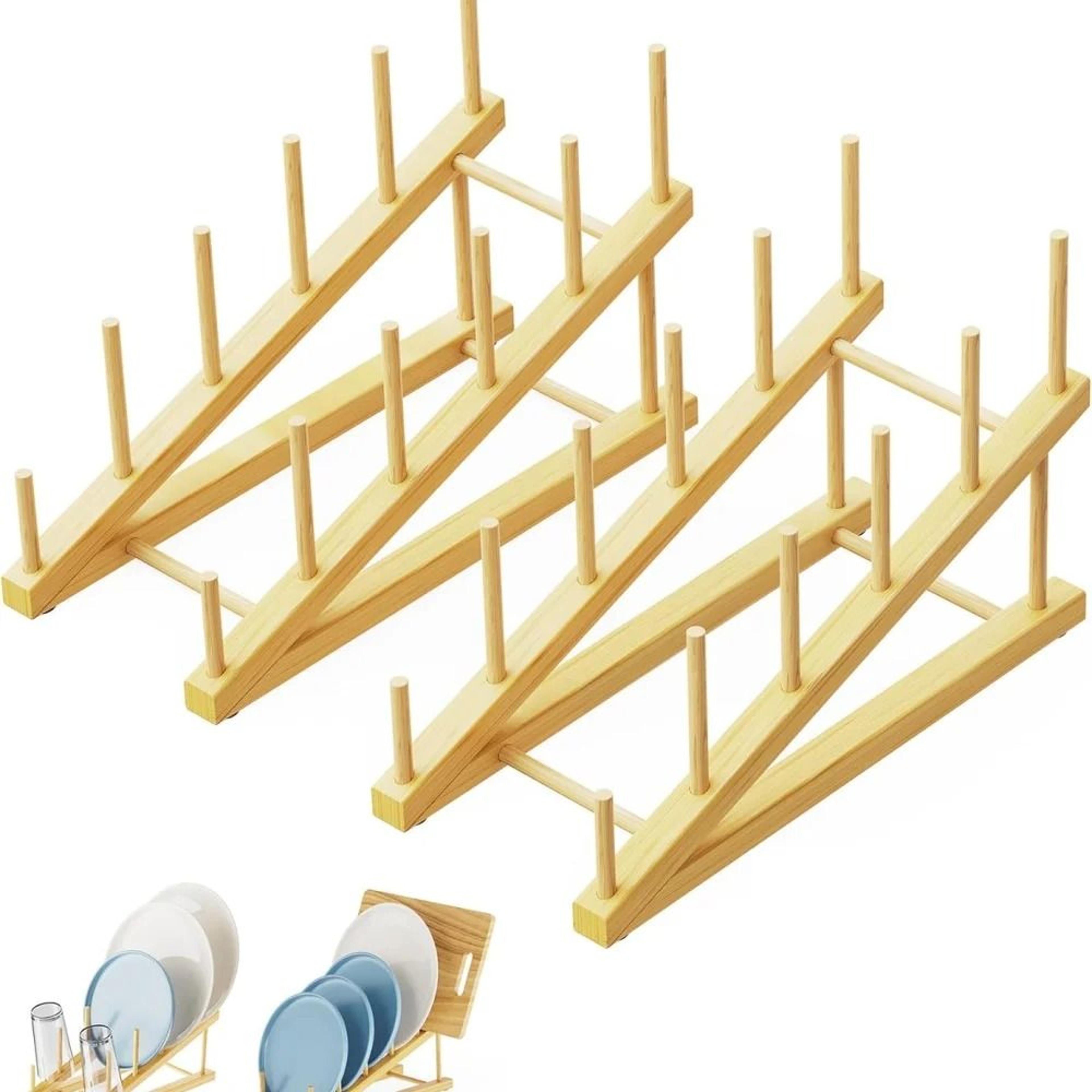 bamboo dish rack and cutting board organizer