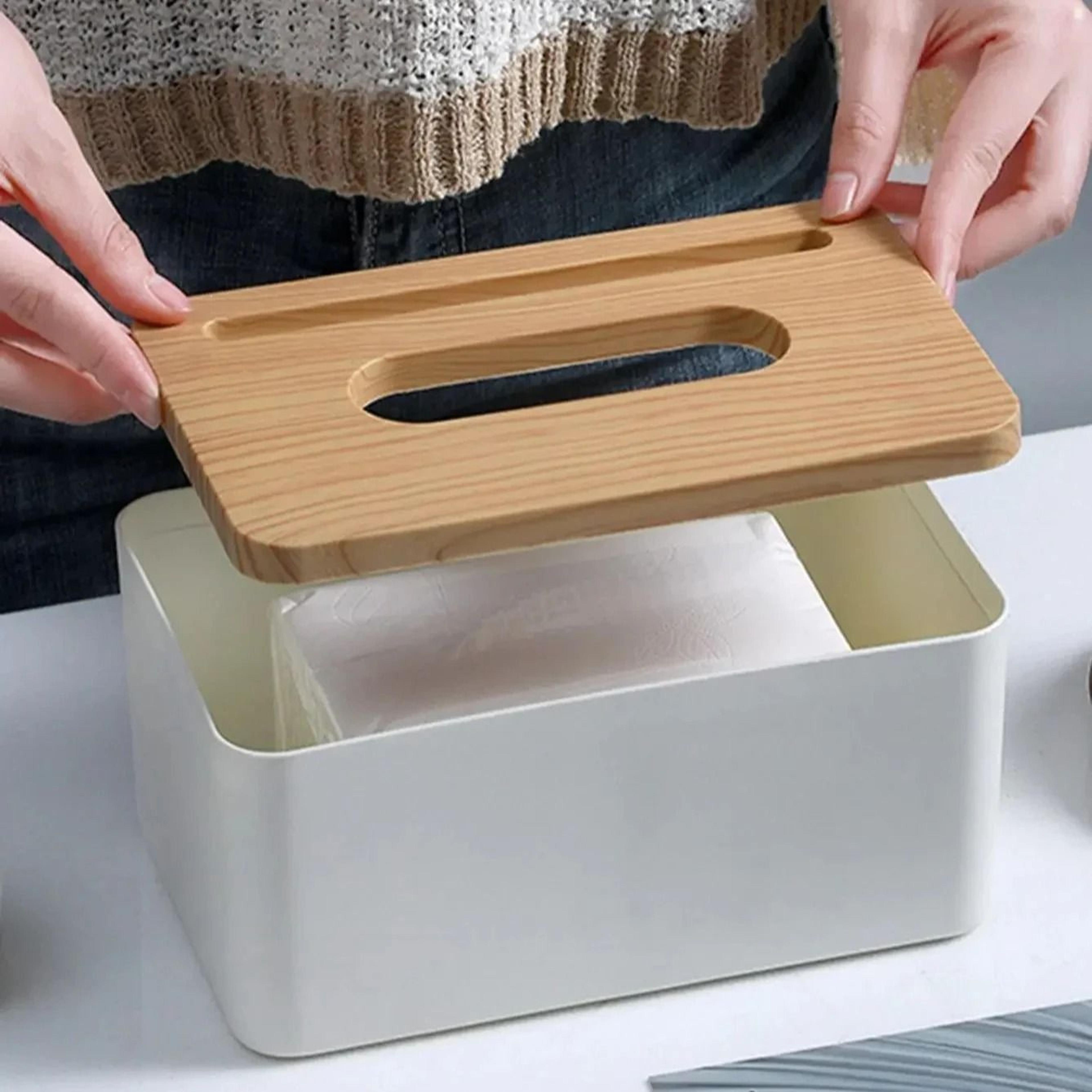 spring loaded tissue box holder automatic lift napkin organizer