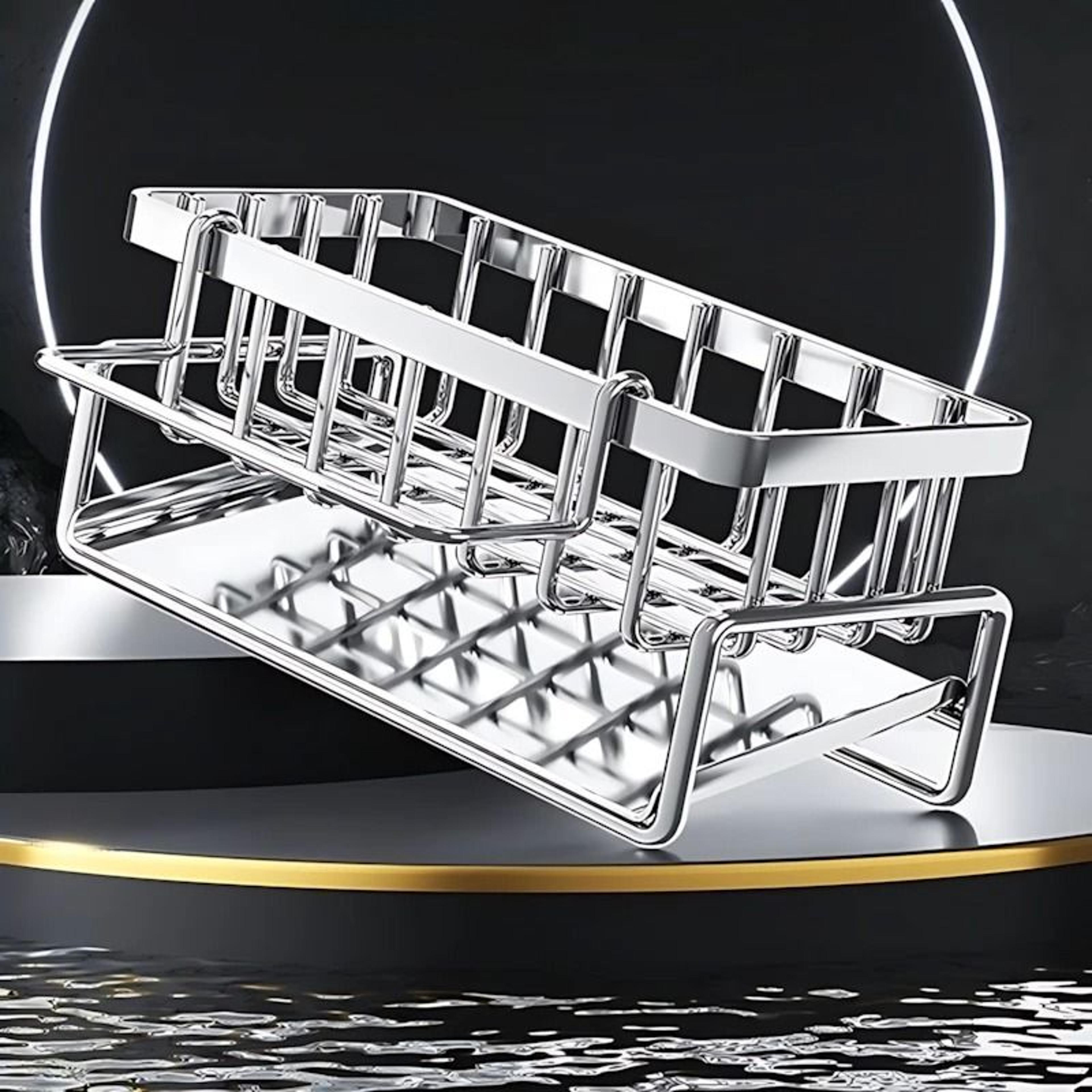 stainless steel sink drying rack large capacity kitchen organizer