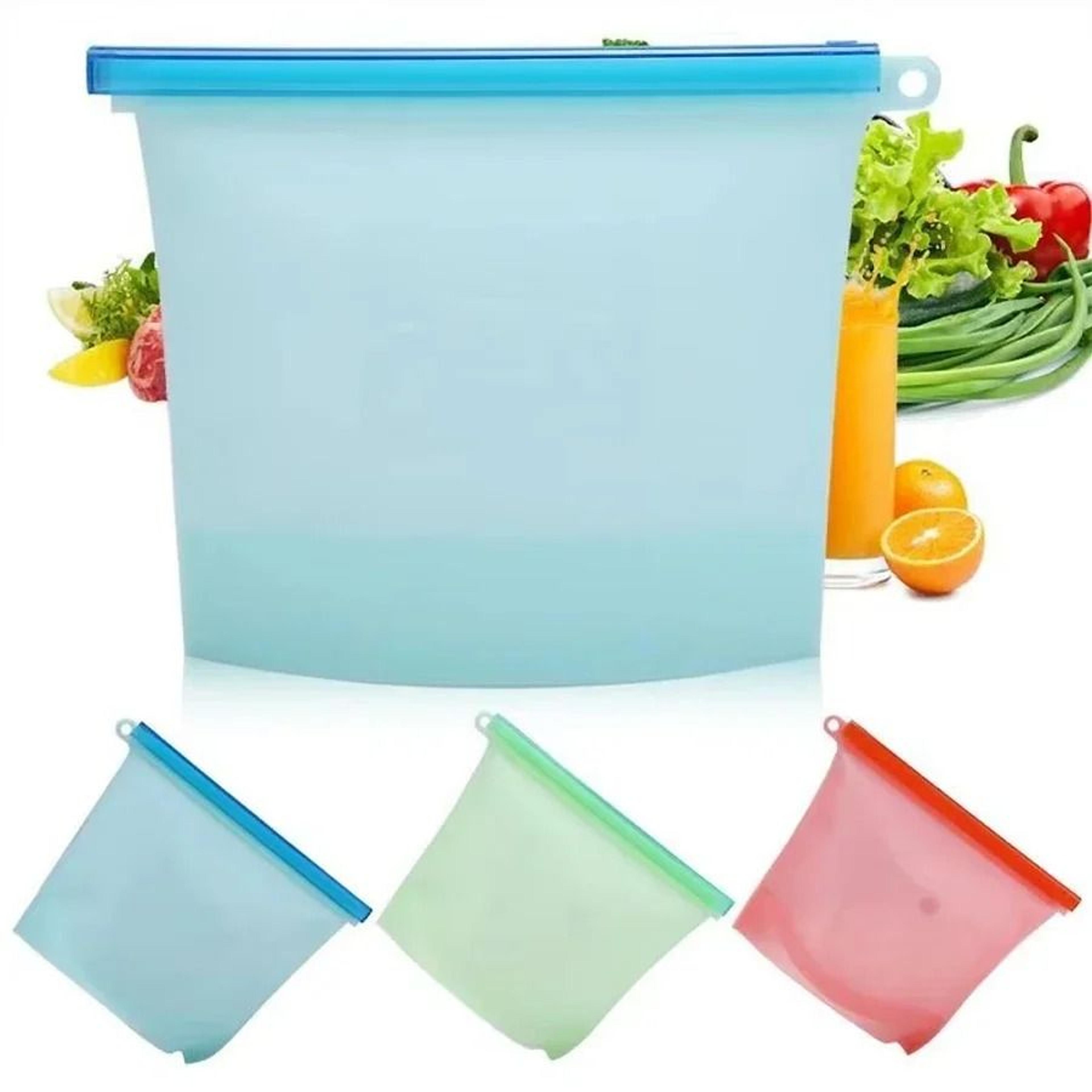 reusable silicone food storage bag leakproof freezer and snack organizer