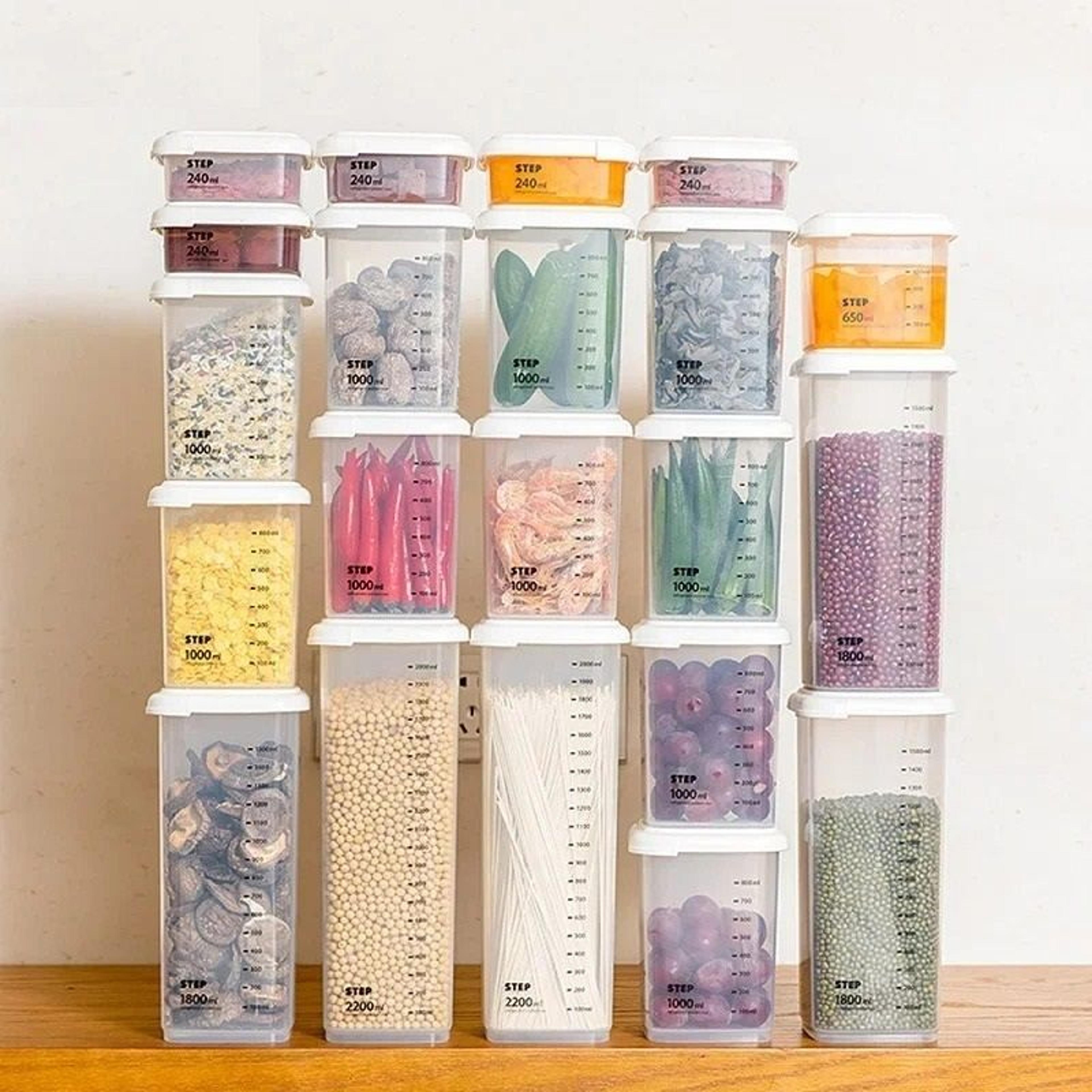 airtight food storage container clear kitchen canister for pantry, cereal & dry food organization