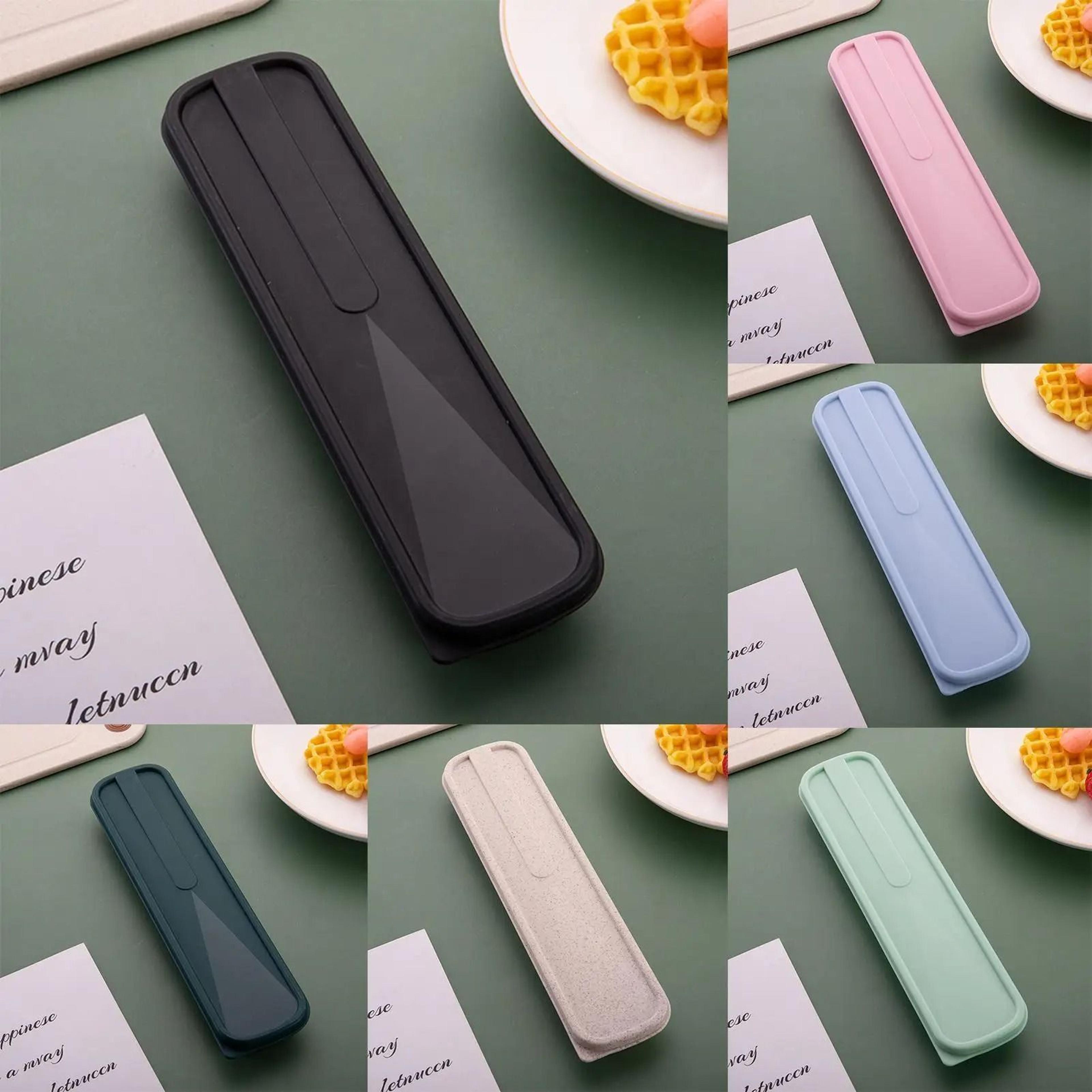 portable cutlery storage box travel utensil case for spoons, forks & tableware organization