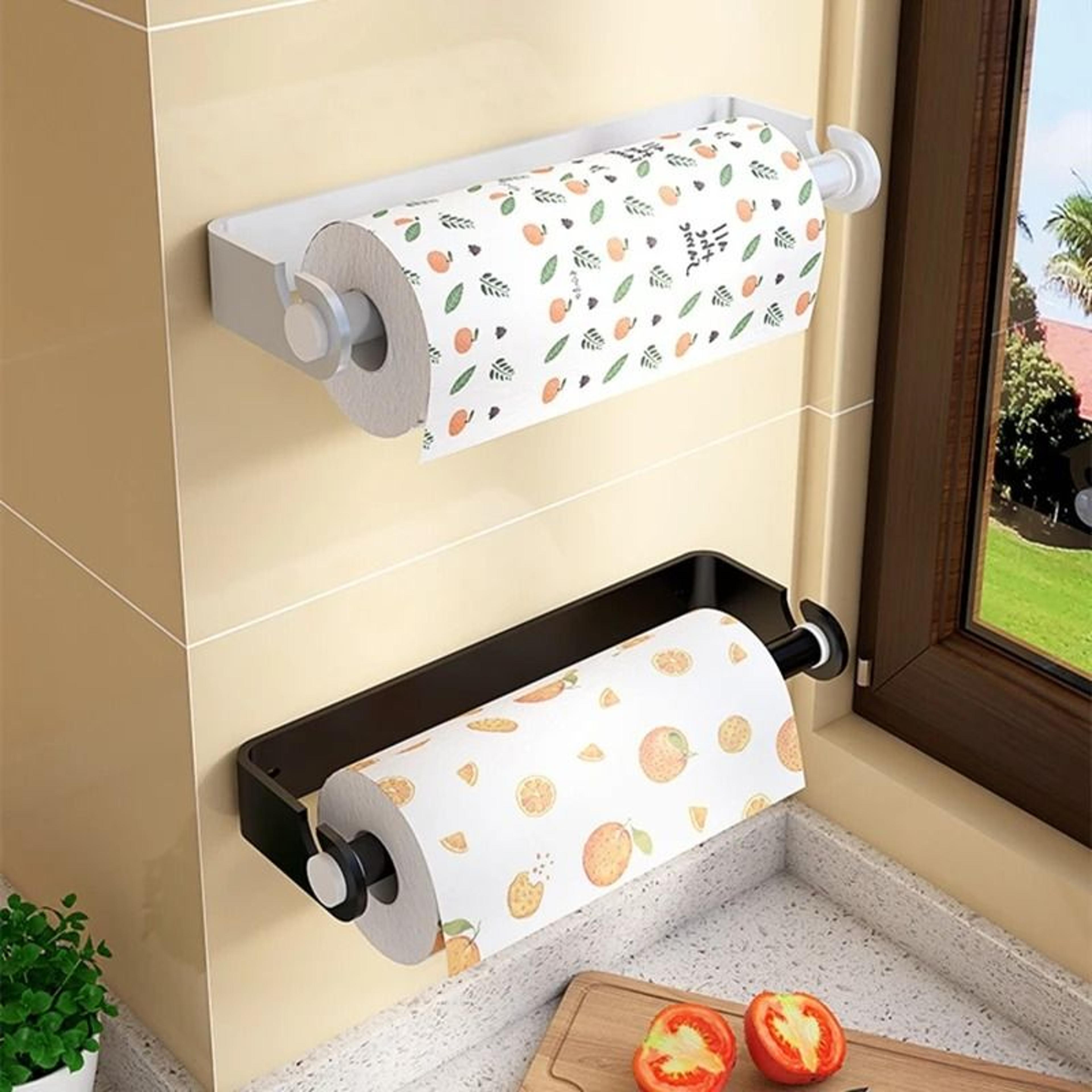 wall mounted aluminum paper towel and cling film holder kitchen roll dispenser