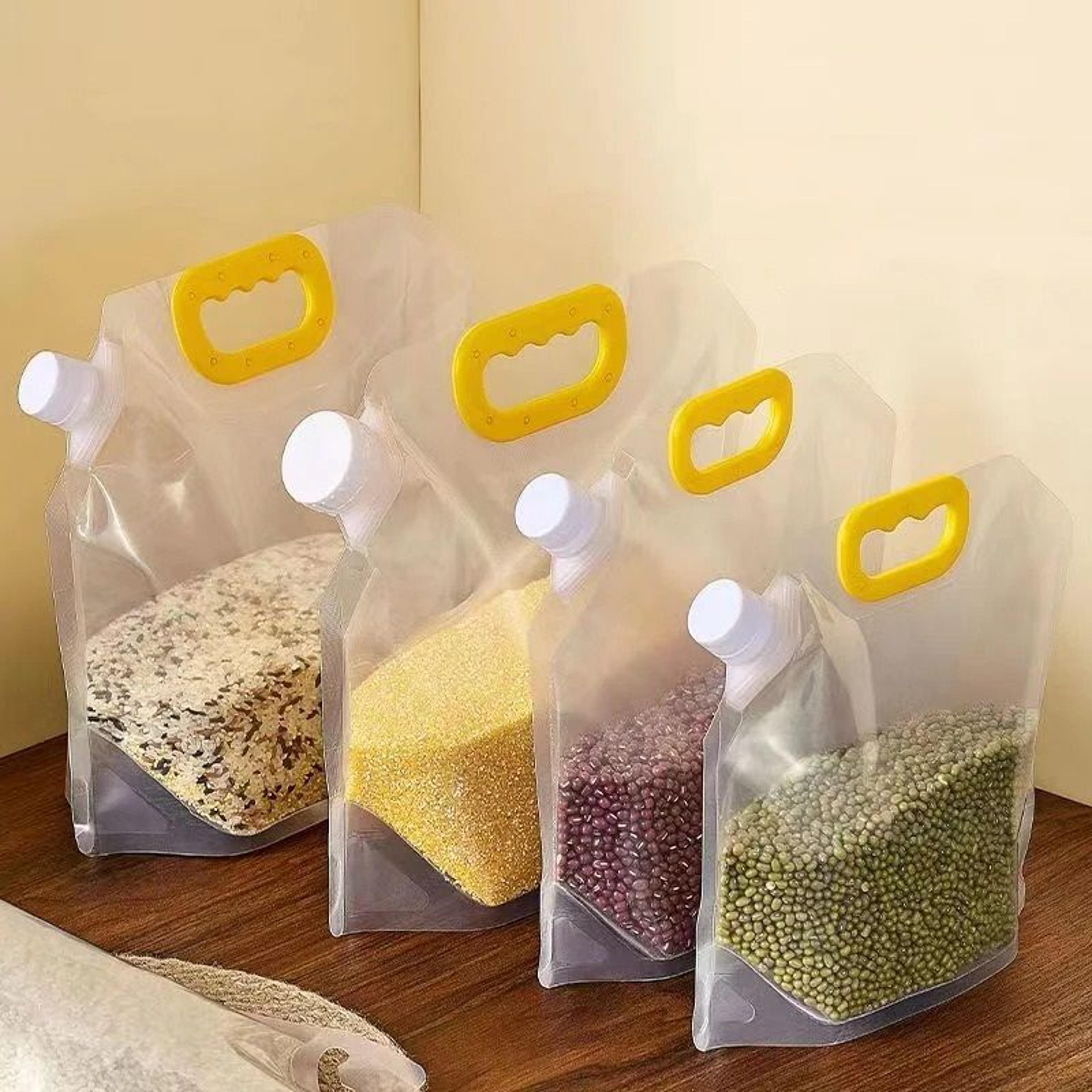 5 piece reusable grain storage bags airtight moisture proof food storage bags
