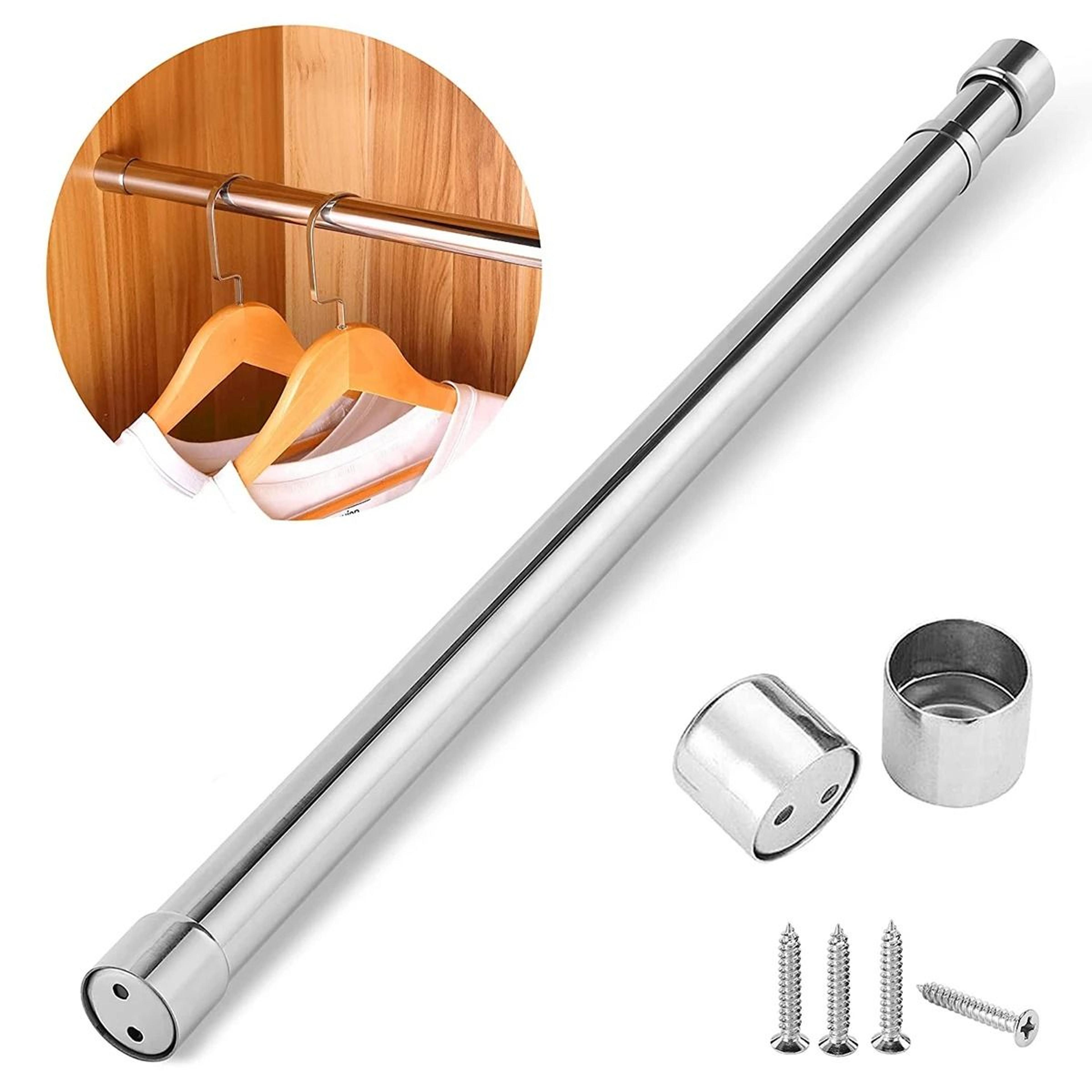 adjustable stainless steel wardrobe clothing rail
