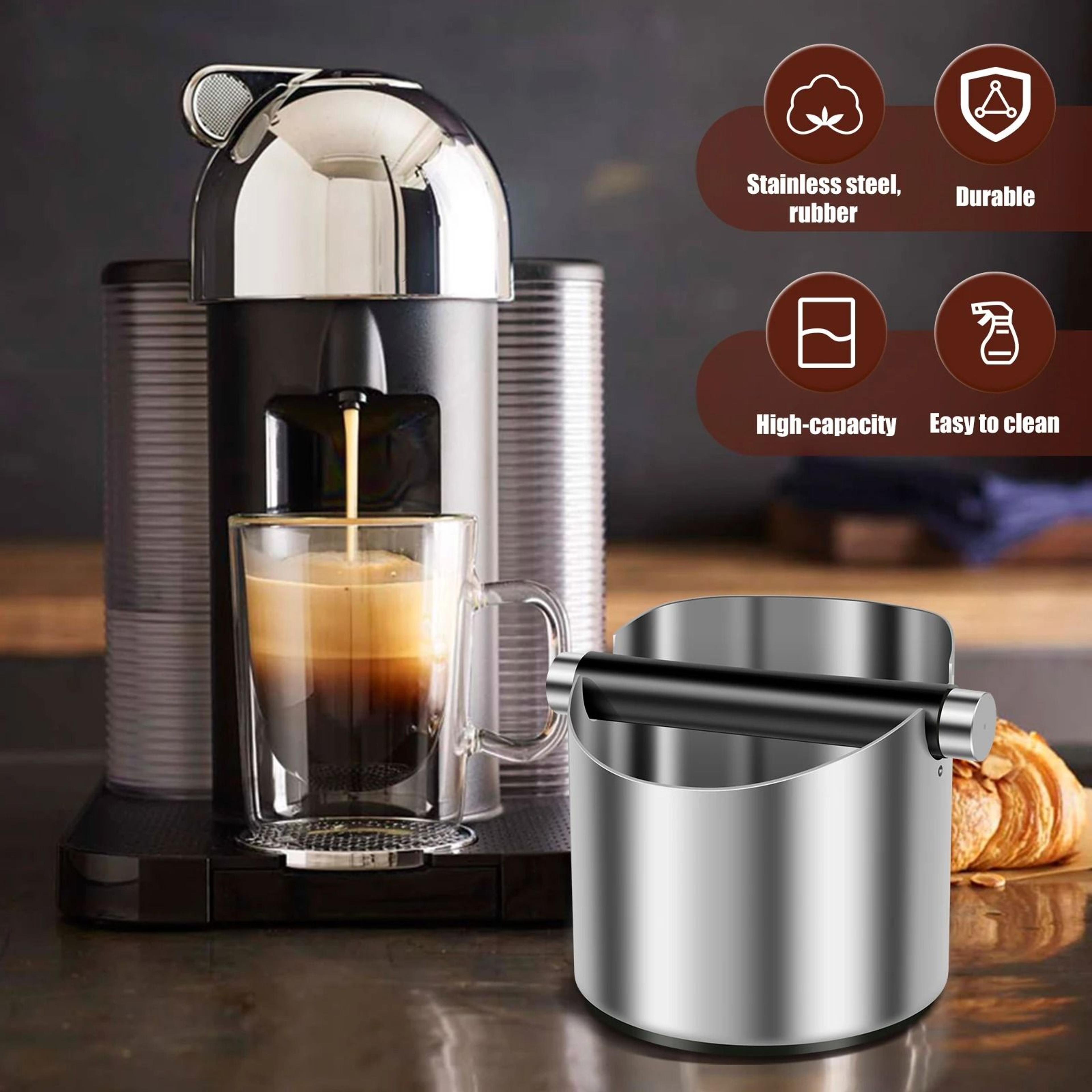 stainless steel espresso coffee knock box