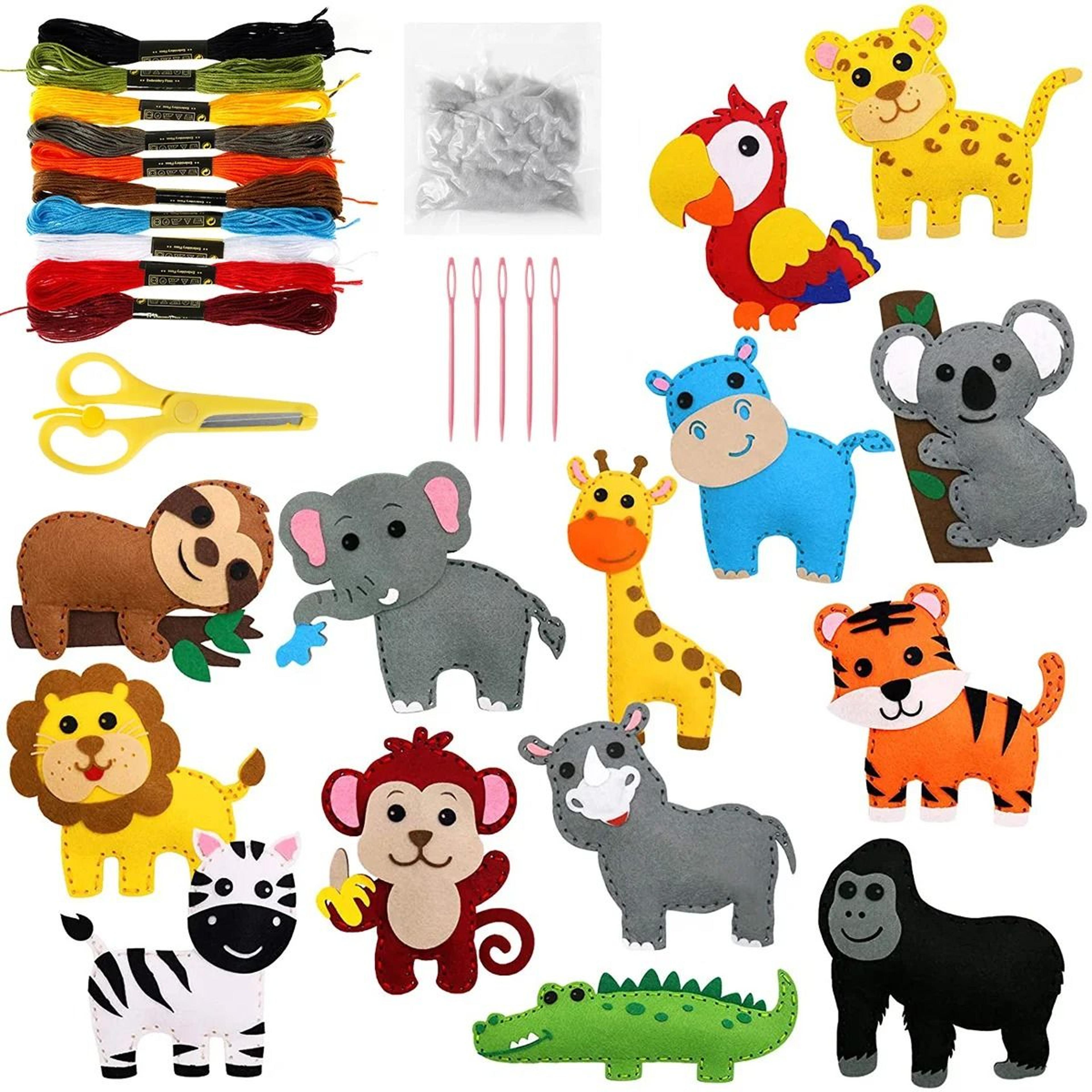 woodland animals sewing craft kit for kids diy felt plush set