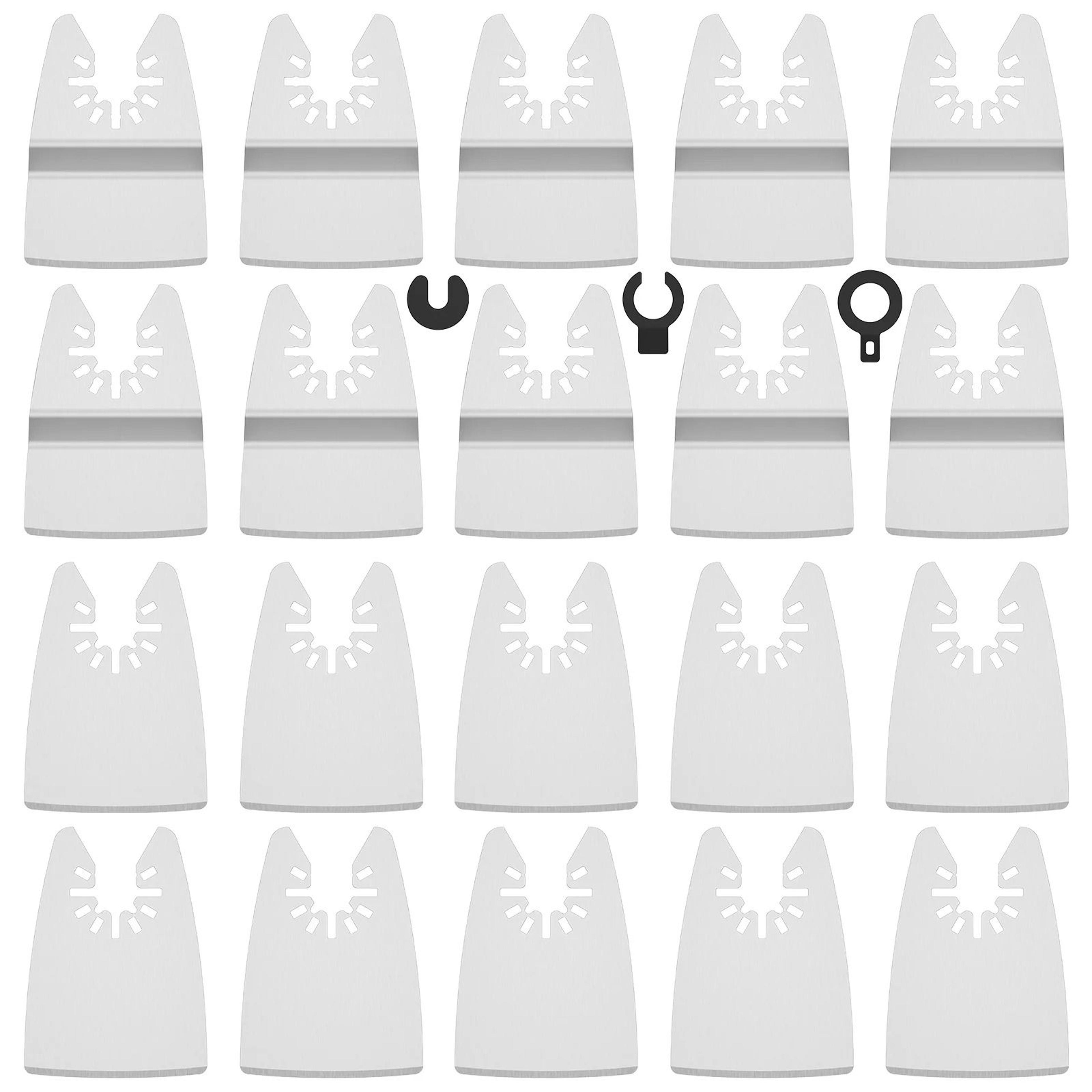 20 piece oscillating tool scraper blade set