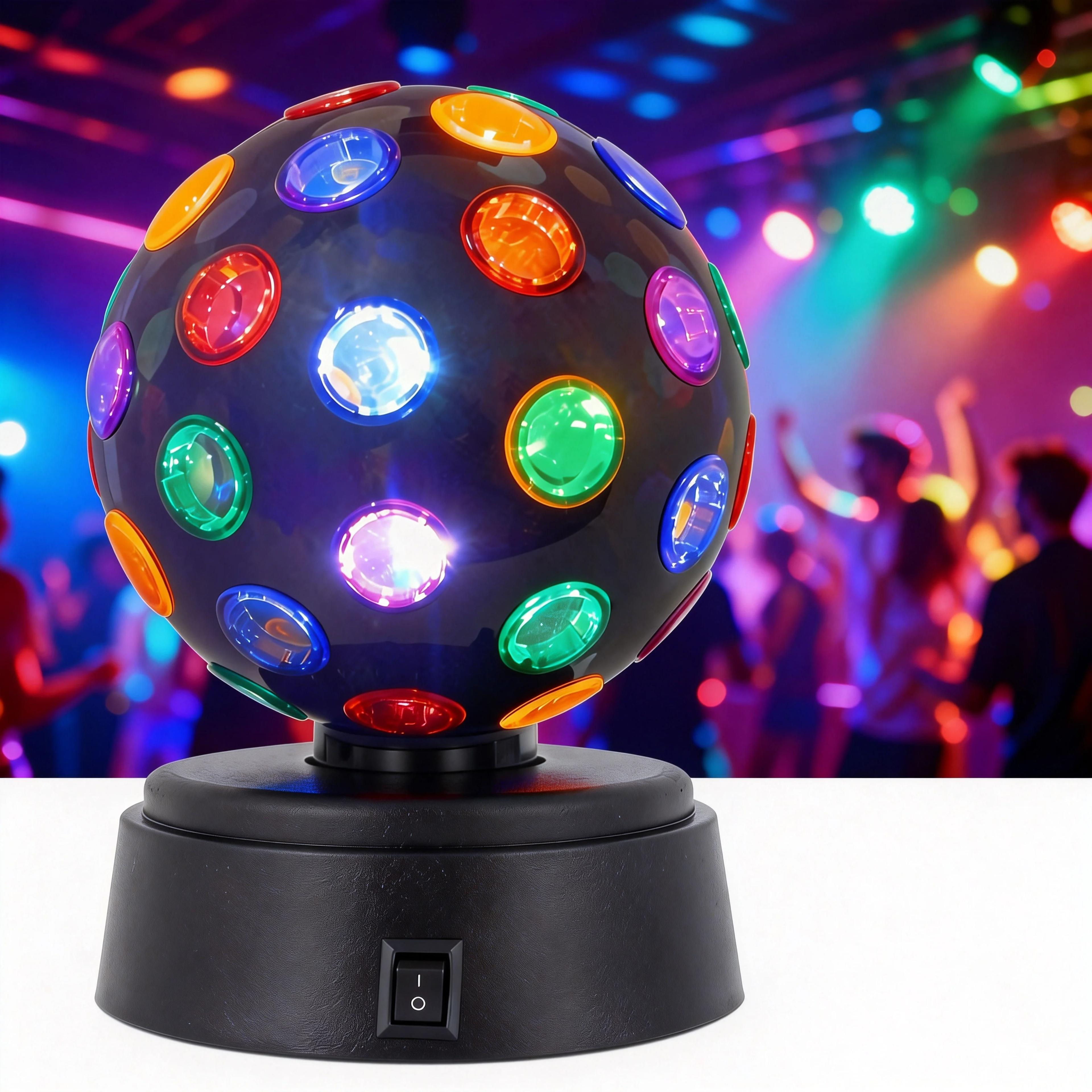 battery powered rgb mini disco ball light