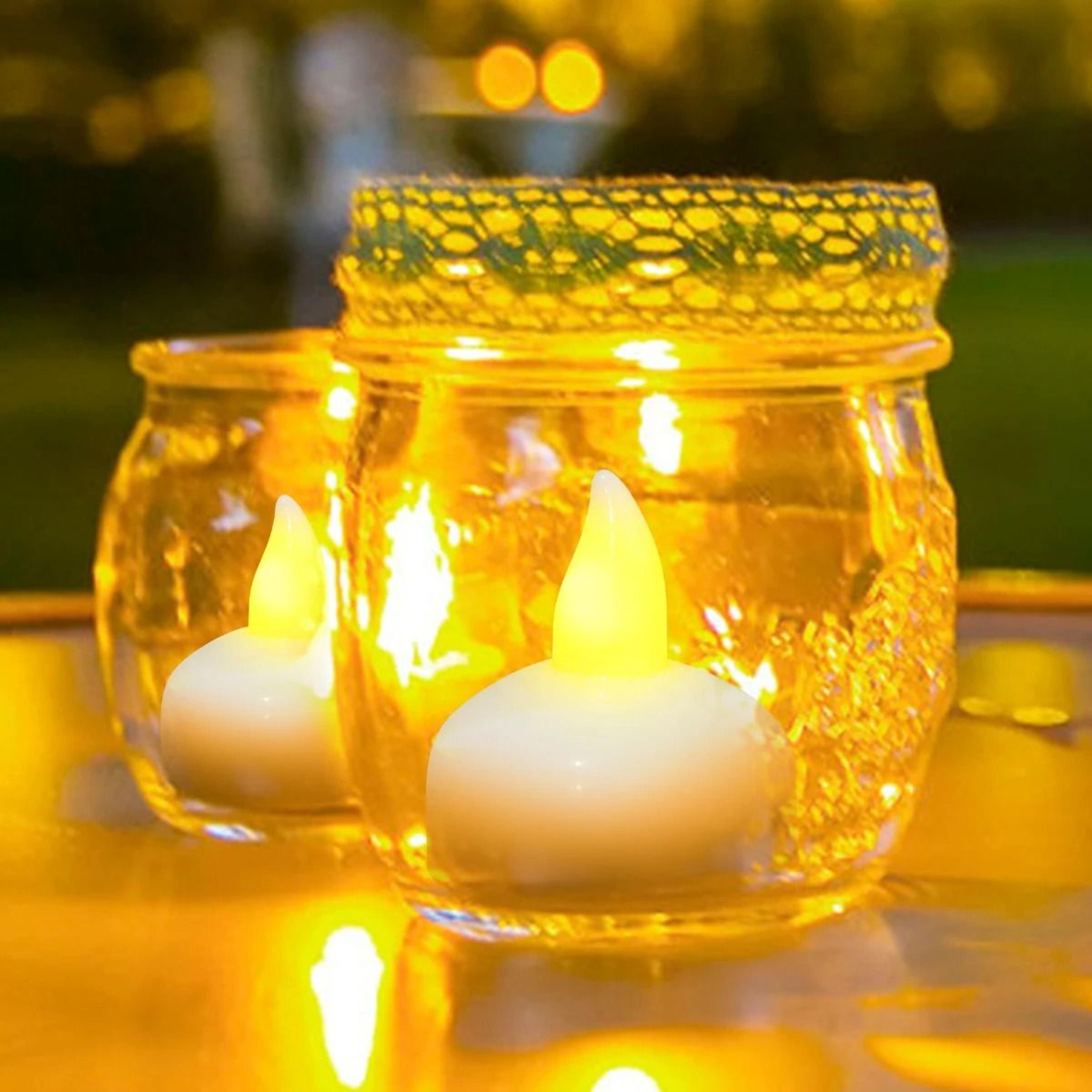 12 piece waterproof floating flameless led tea light candles