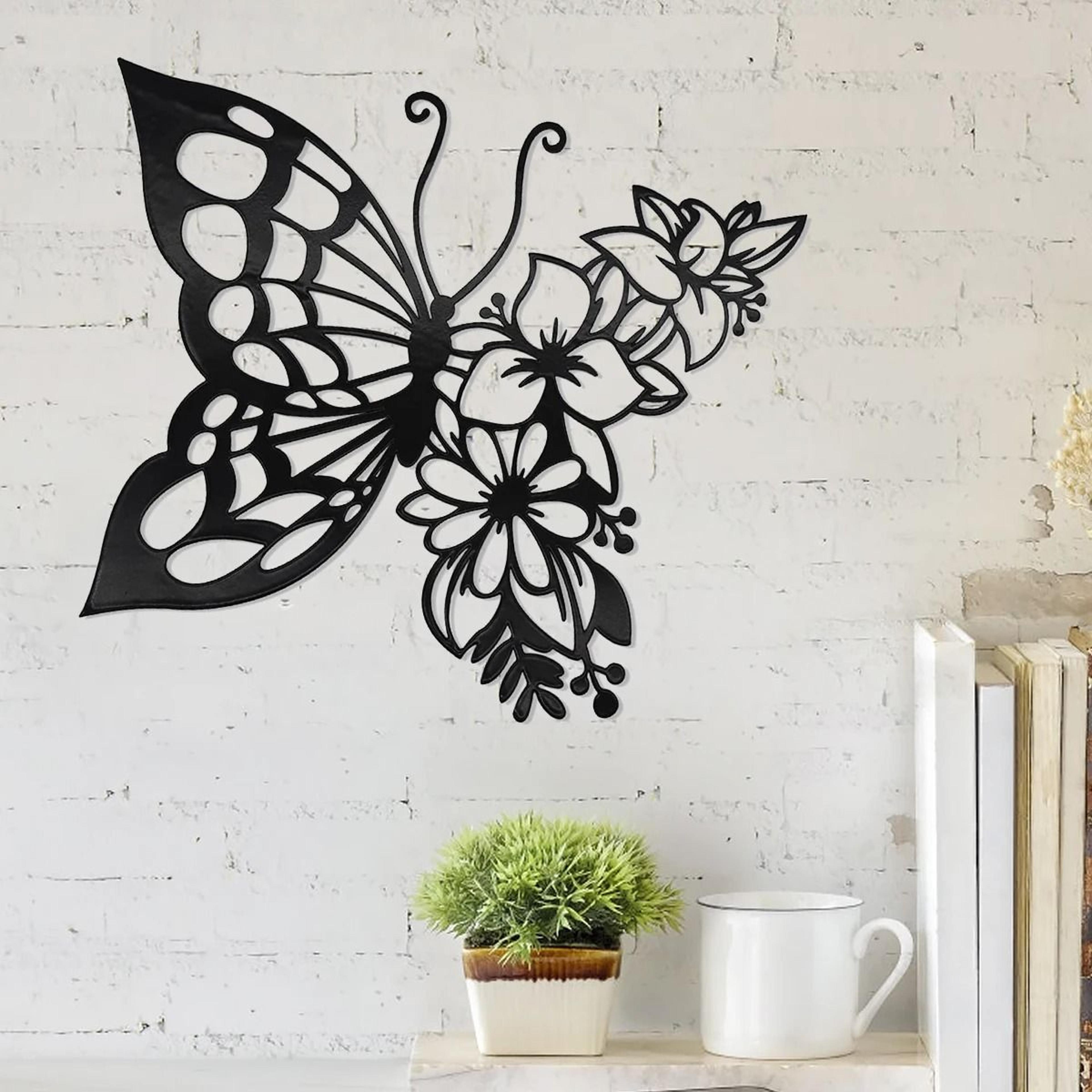 elegant butterfly metal wall art decor