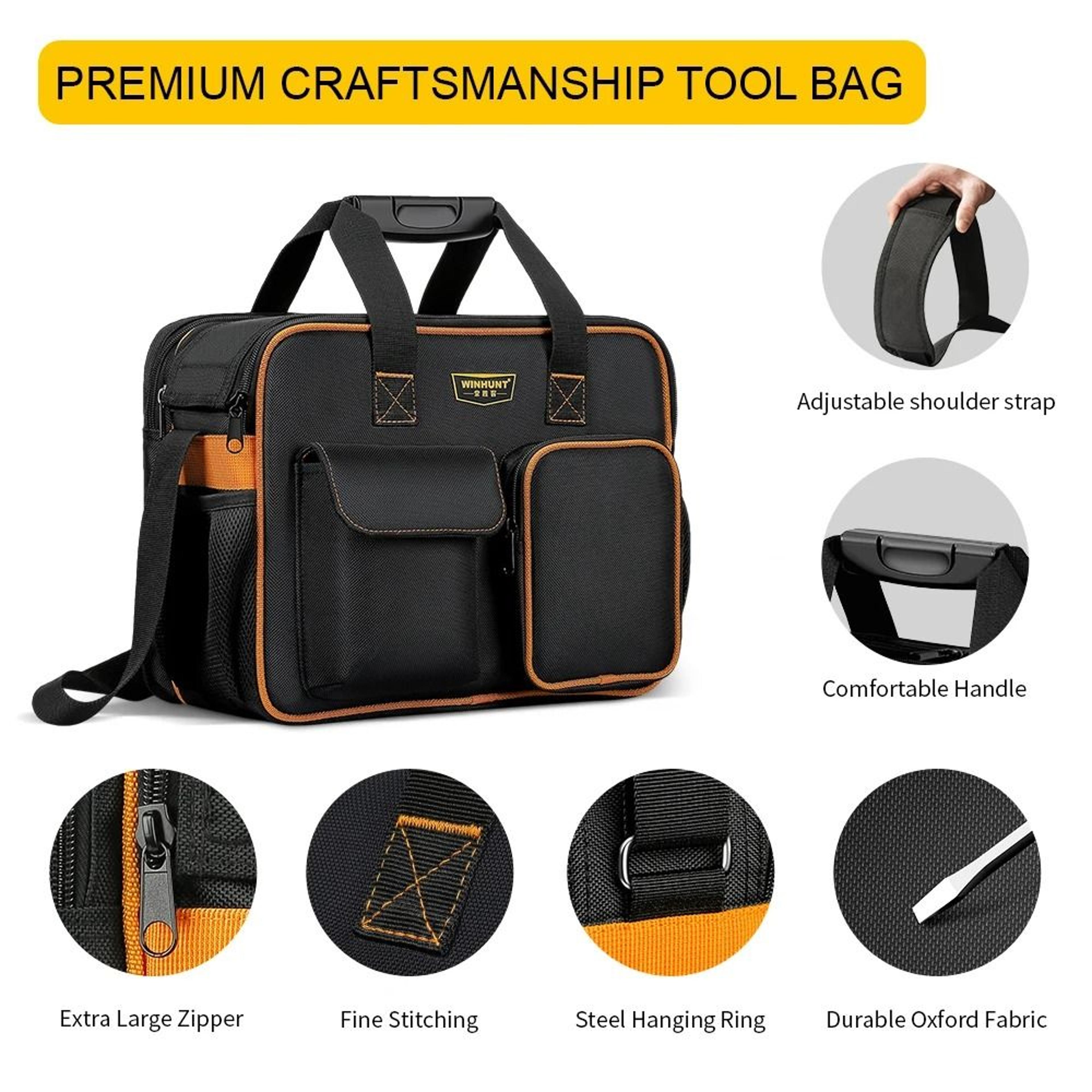 large capacity electrician tool bag