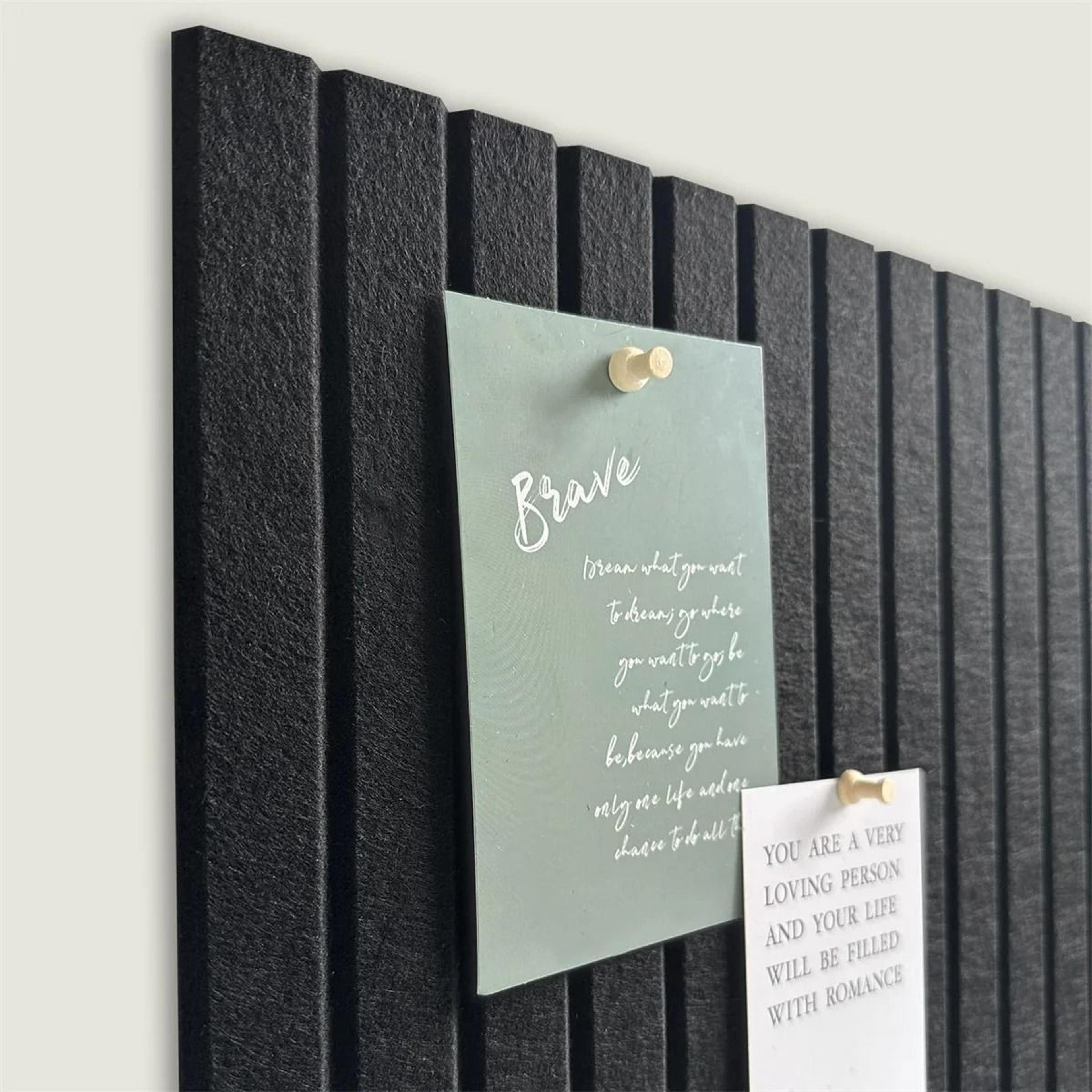 black felt bulletin board tiles set