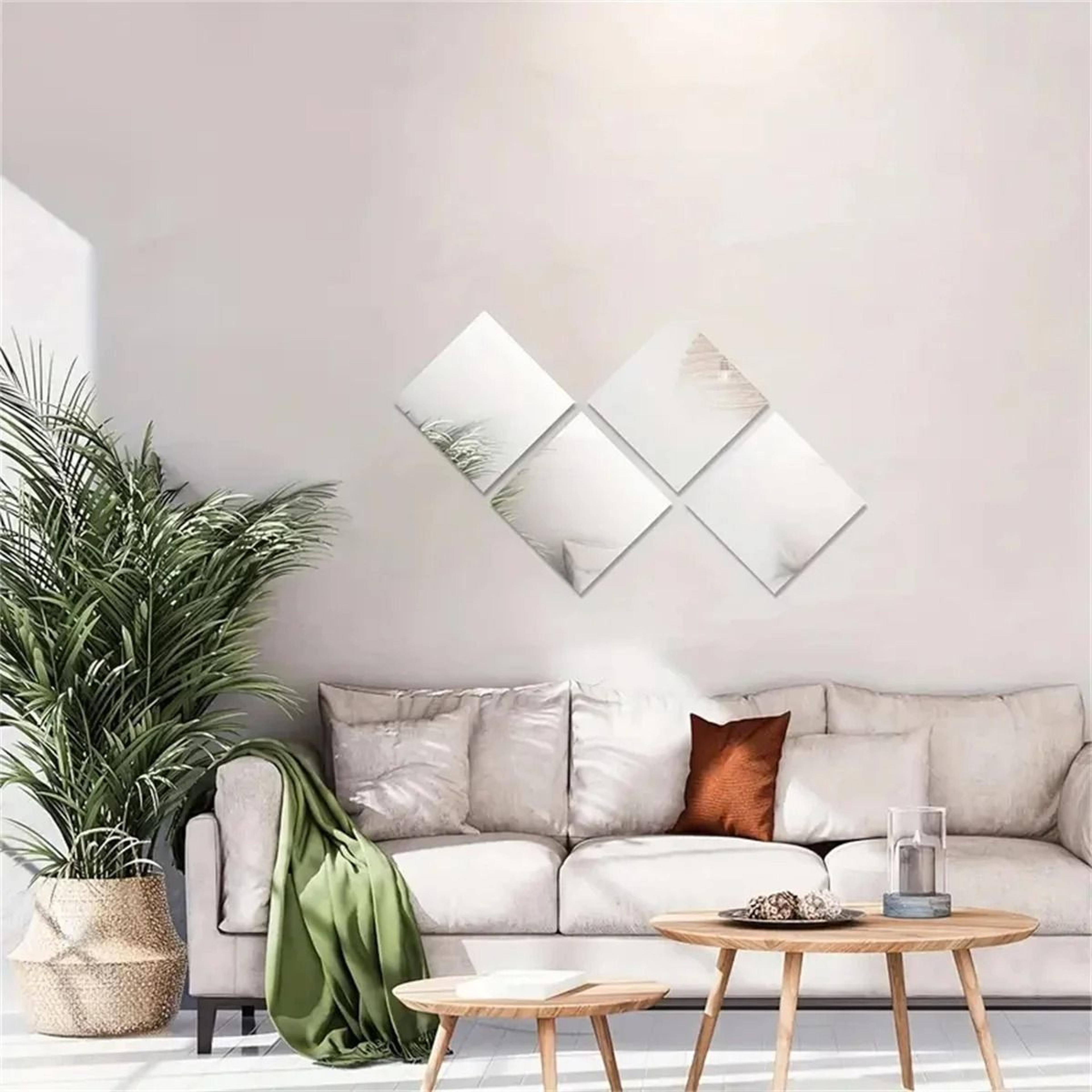 acrylic square mirror tray set