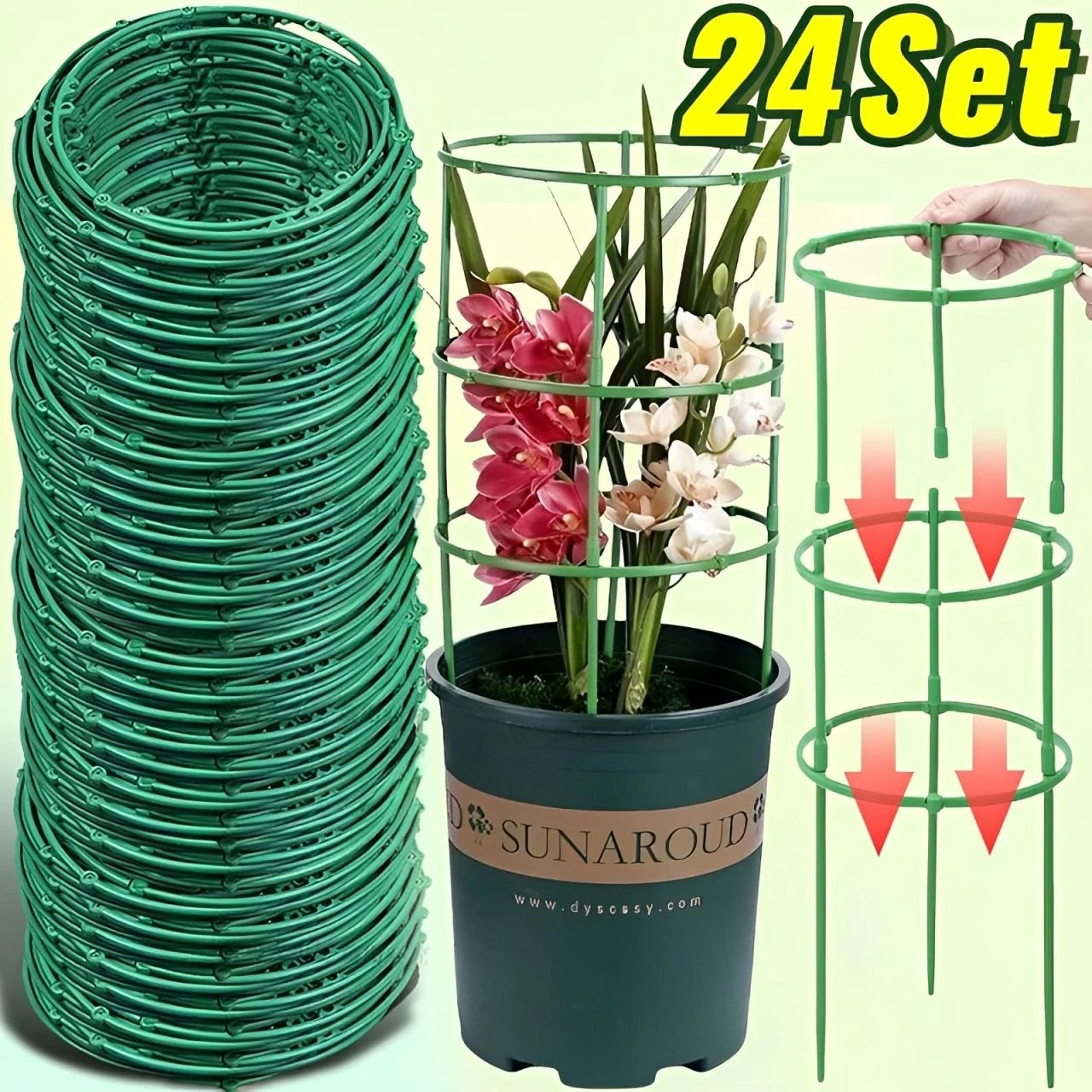 green plant support stakes for indoor flowers and climbing vines