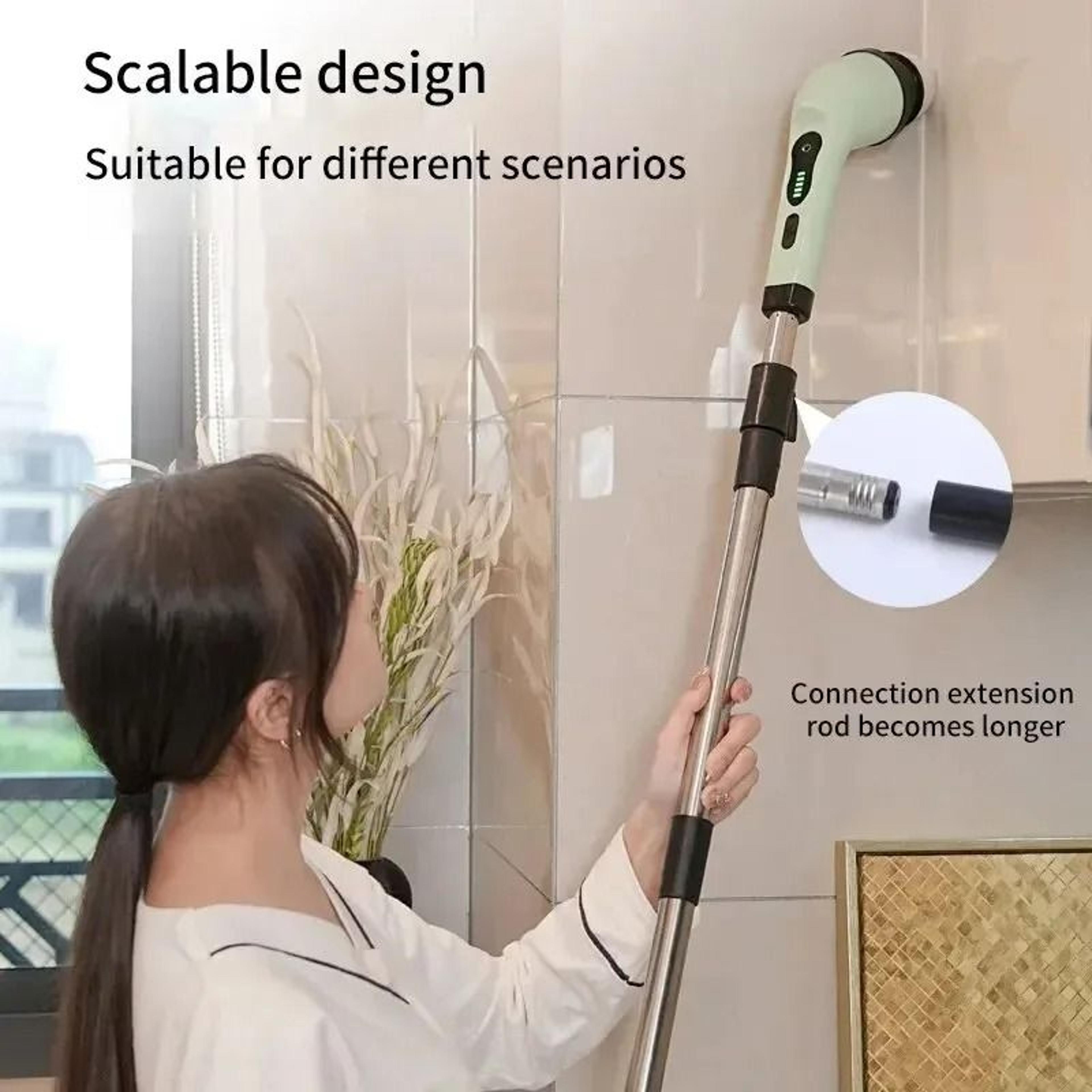 wireless electric cleaning brush multifunction rotating scrubber